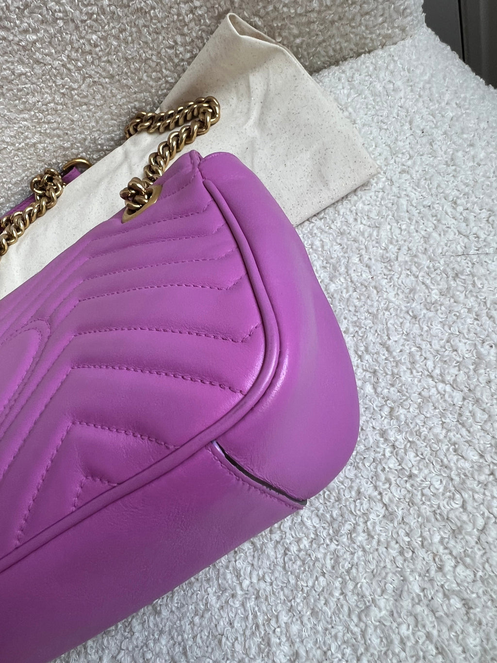 Gucci GG Hot Pink Marmont Small Shoulder Bag (RRP £2070)