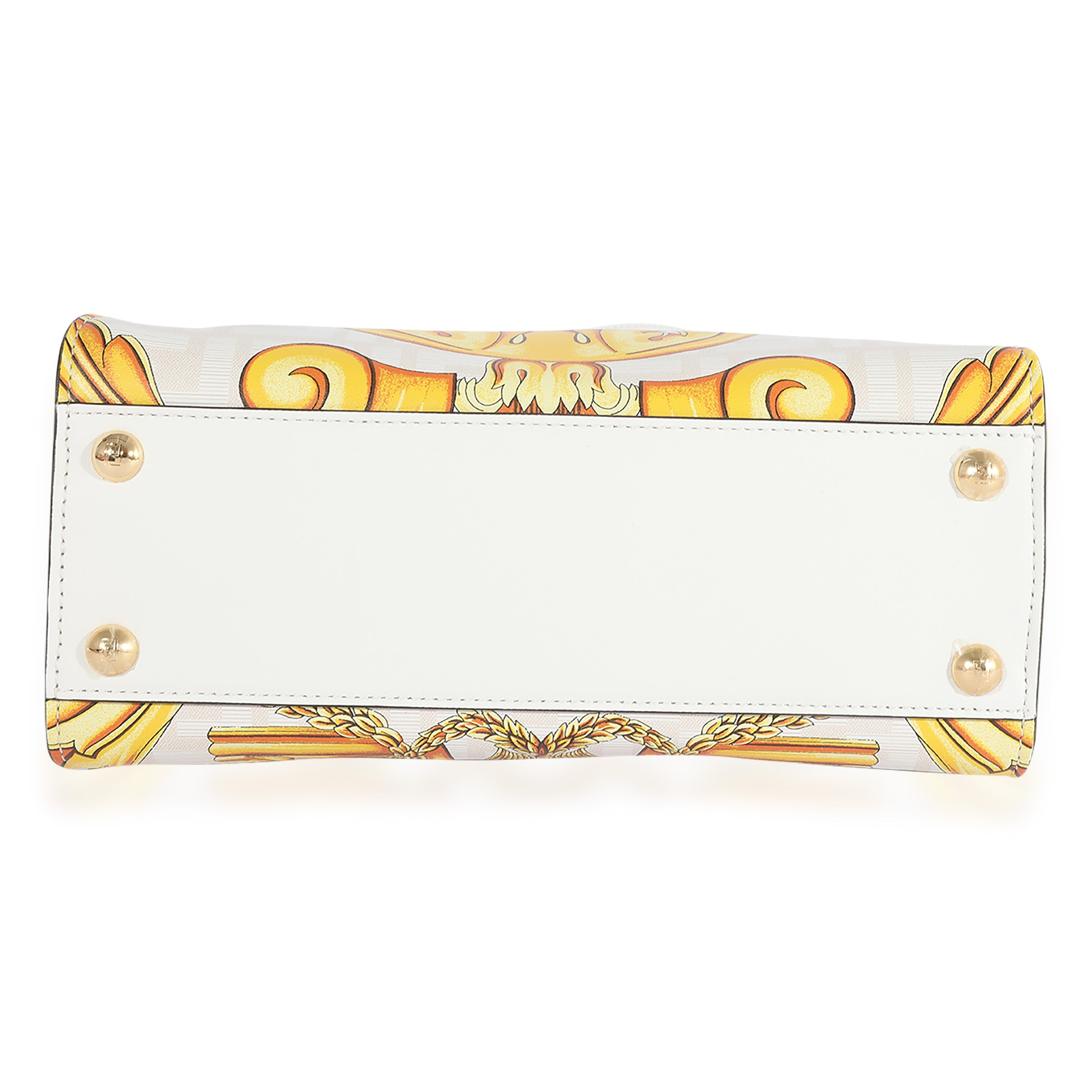 x Versace Fendace Gold Baroque & White FF Motif Mini Peekaboo