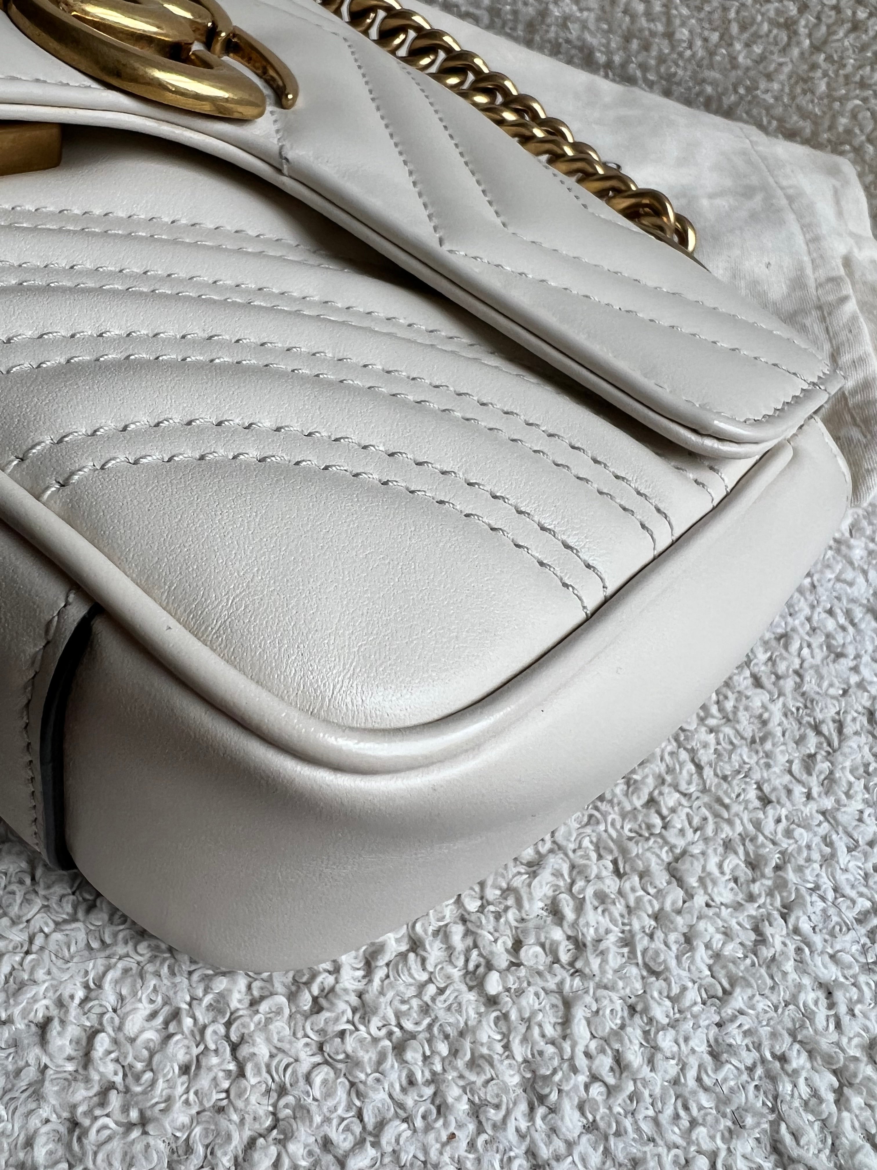 Gucci GG White Marmont Mini Shoulder Bag (RRP £1,890)