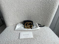 Gucci GG Marmont Black Wide Leather Belt with Shiny Gold Buckle (RRP £410)