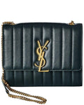 Vicky Matelasse Medium YSL Monogram Chain Crossbody Bag