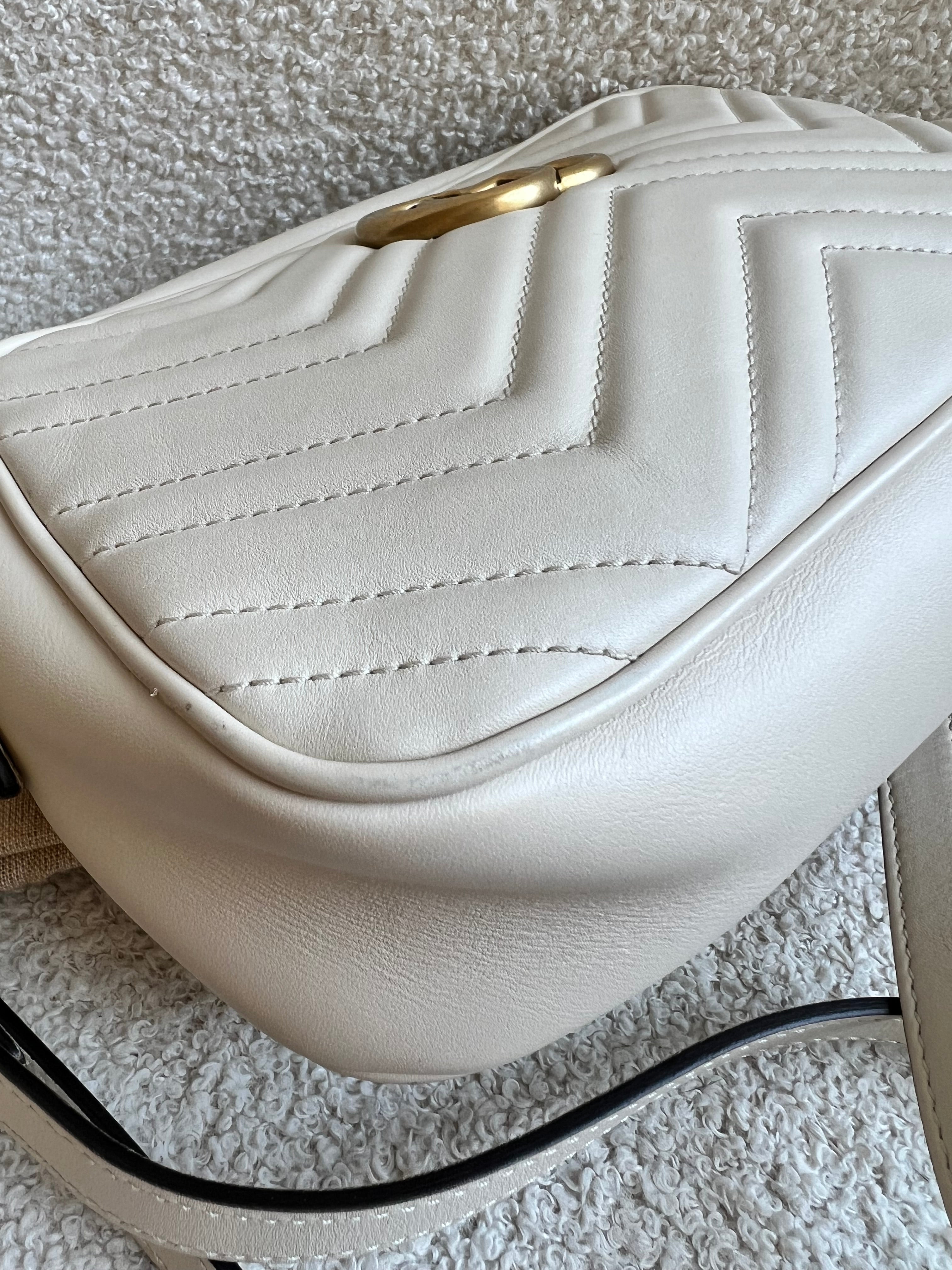Gucci GG White Marmont Small Shoulder Bag (RRP £1440)
