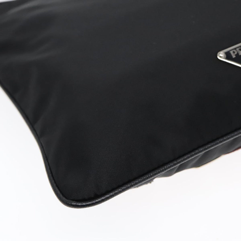 Prada Re-Edition Black Canvas Shoulder Bag (Pre-Owned)