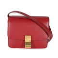 Red Smooth Calfskin Small Classic Box Bag