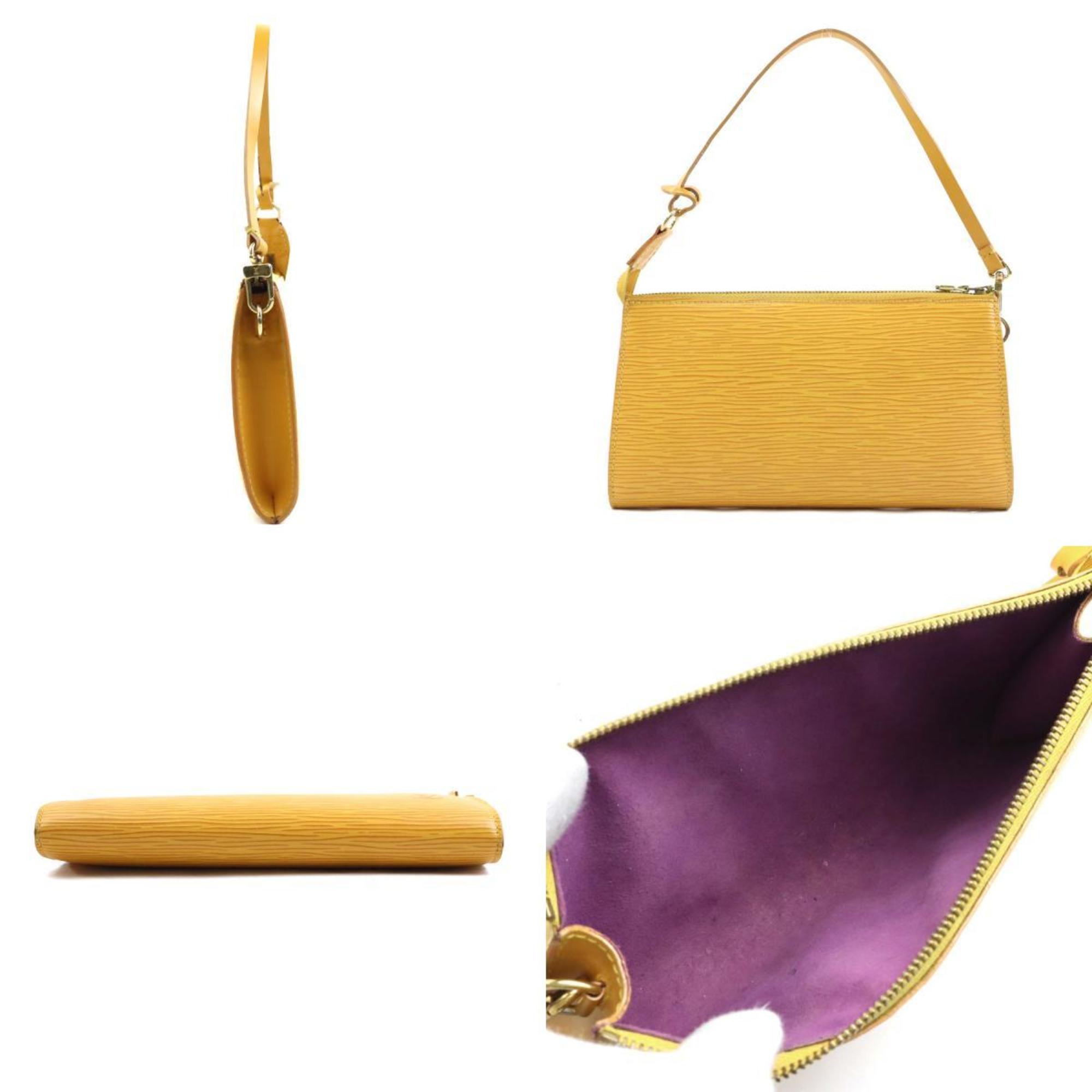 Louis Vuitton Pochette Accessoires Epi Leather Yellow Leather Shoulder Bag Bag (Pre-Owned)