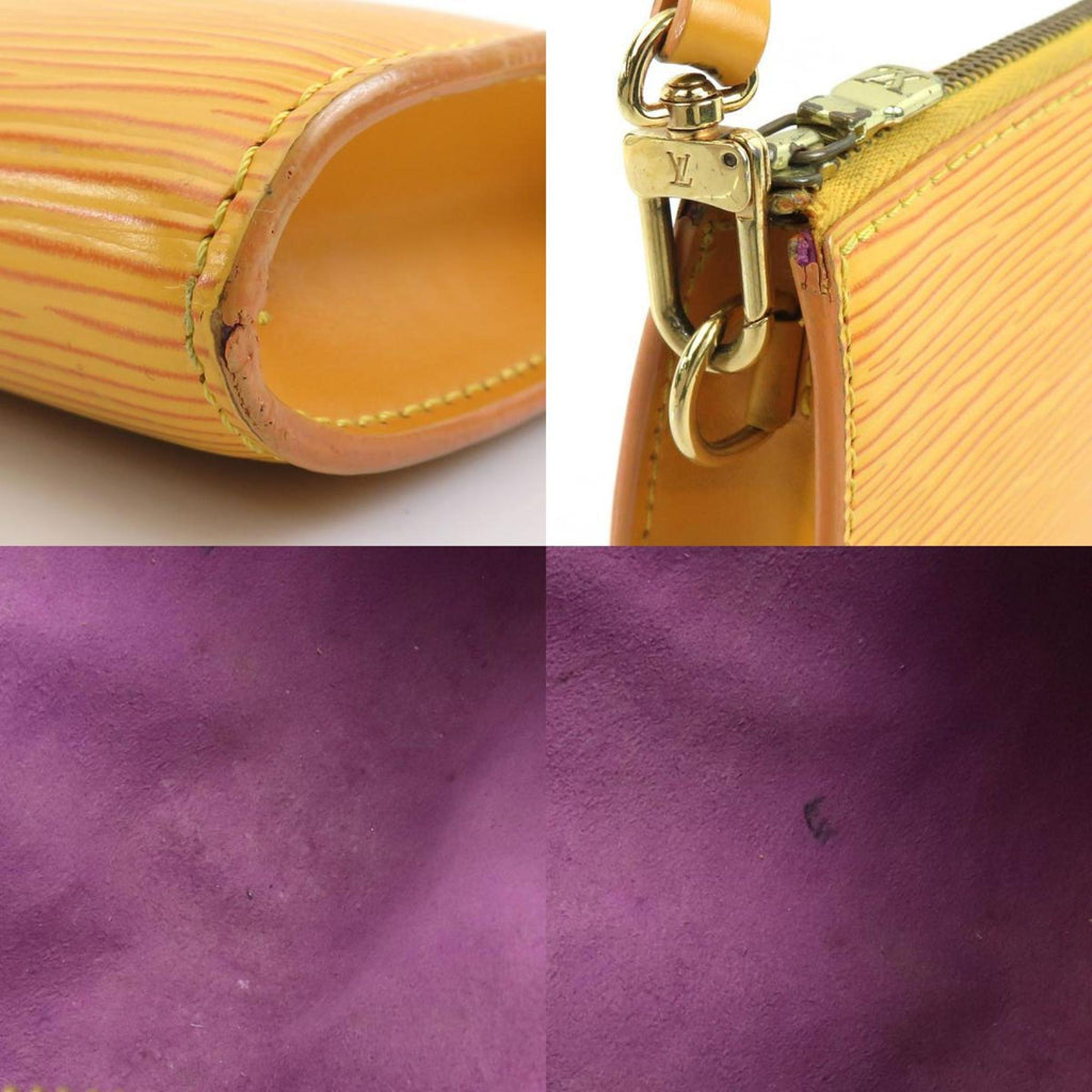 Louis Vuitton Pochette Accessoires Epi Leather Yellow Leather Shoulder Bag Bag (Pre-Owned)