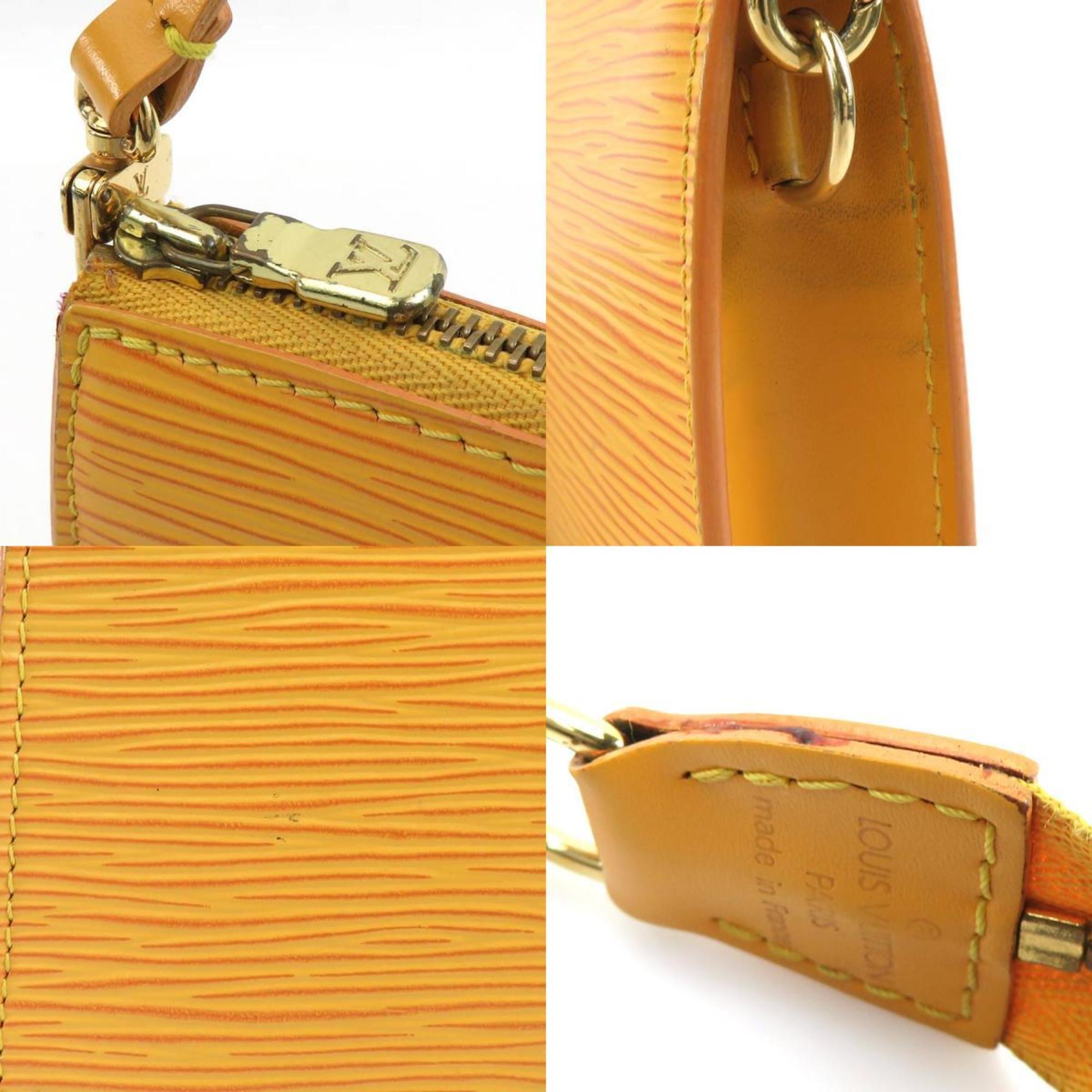Louis Vuitton Pochette Accessoires Epi Leather Yellow Leather Shoulder Bag Bag (Pre-Owned)