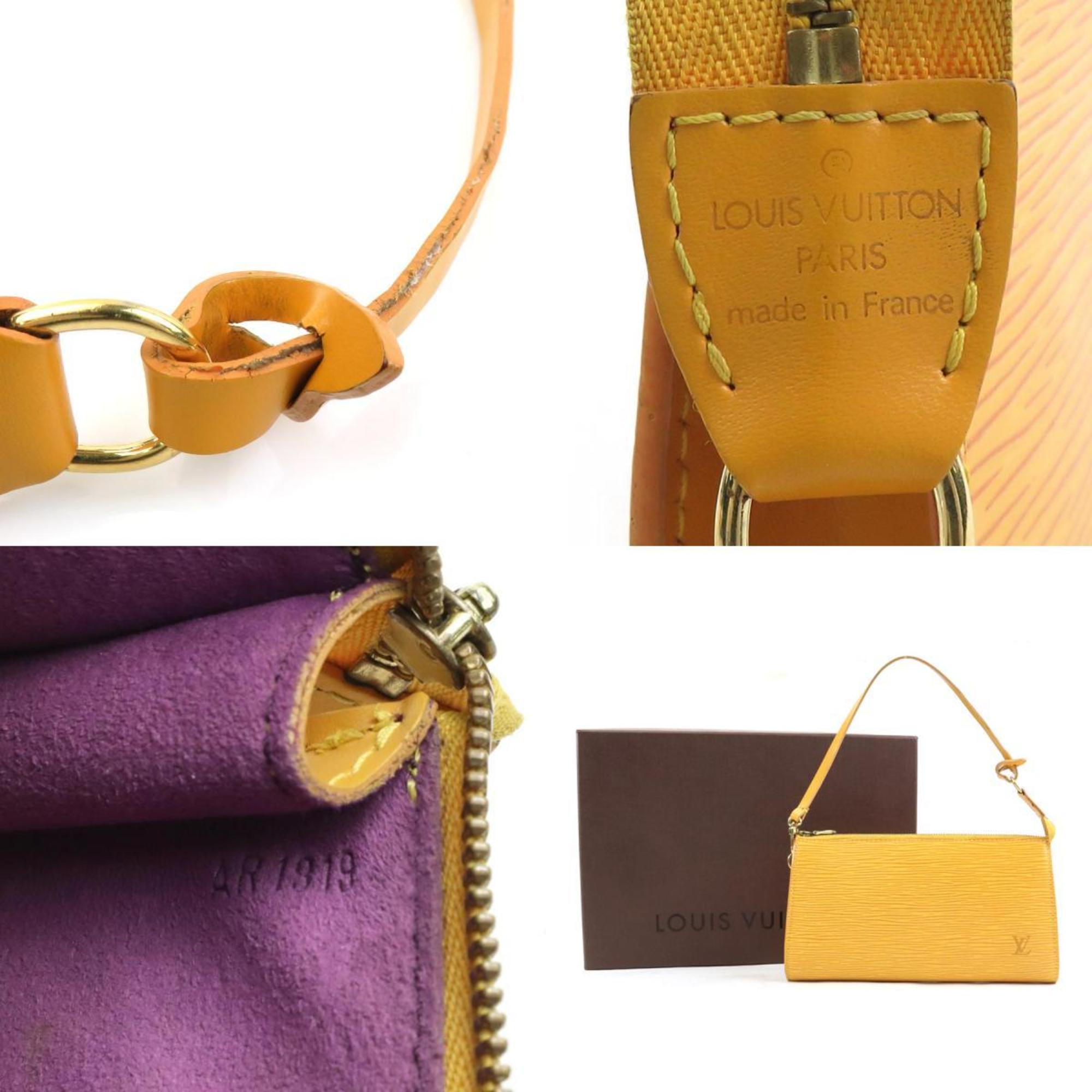Louis Vuitton Pochette Accessoires Epi Leather Yellow Leather Shoulder Bag Bag (Pre-Owned)