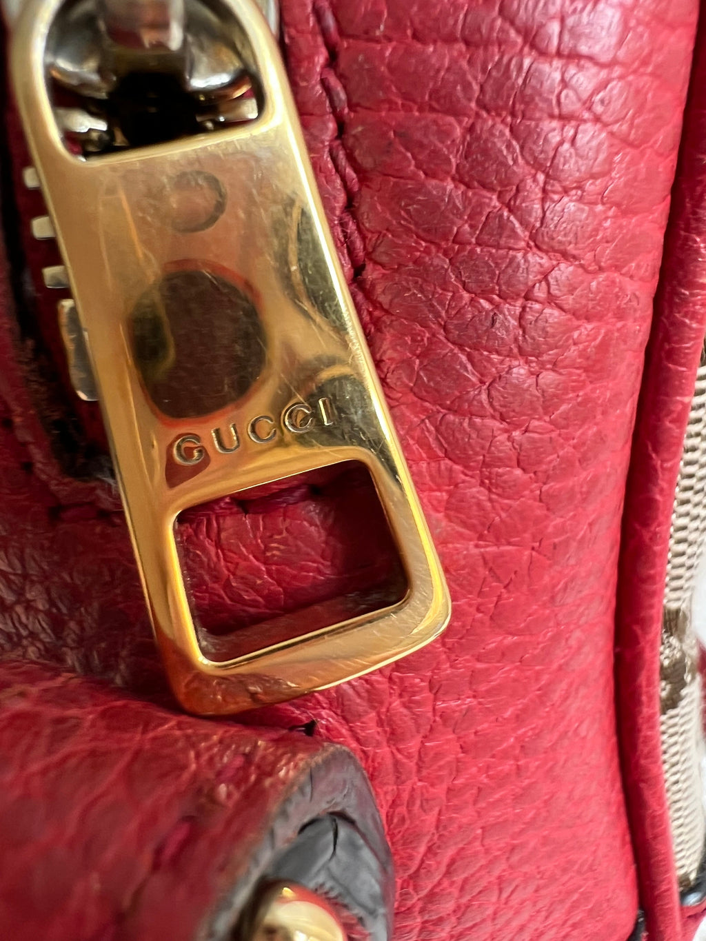 Gucci Bree GG Canvas Red Small Messenger Bag