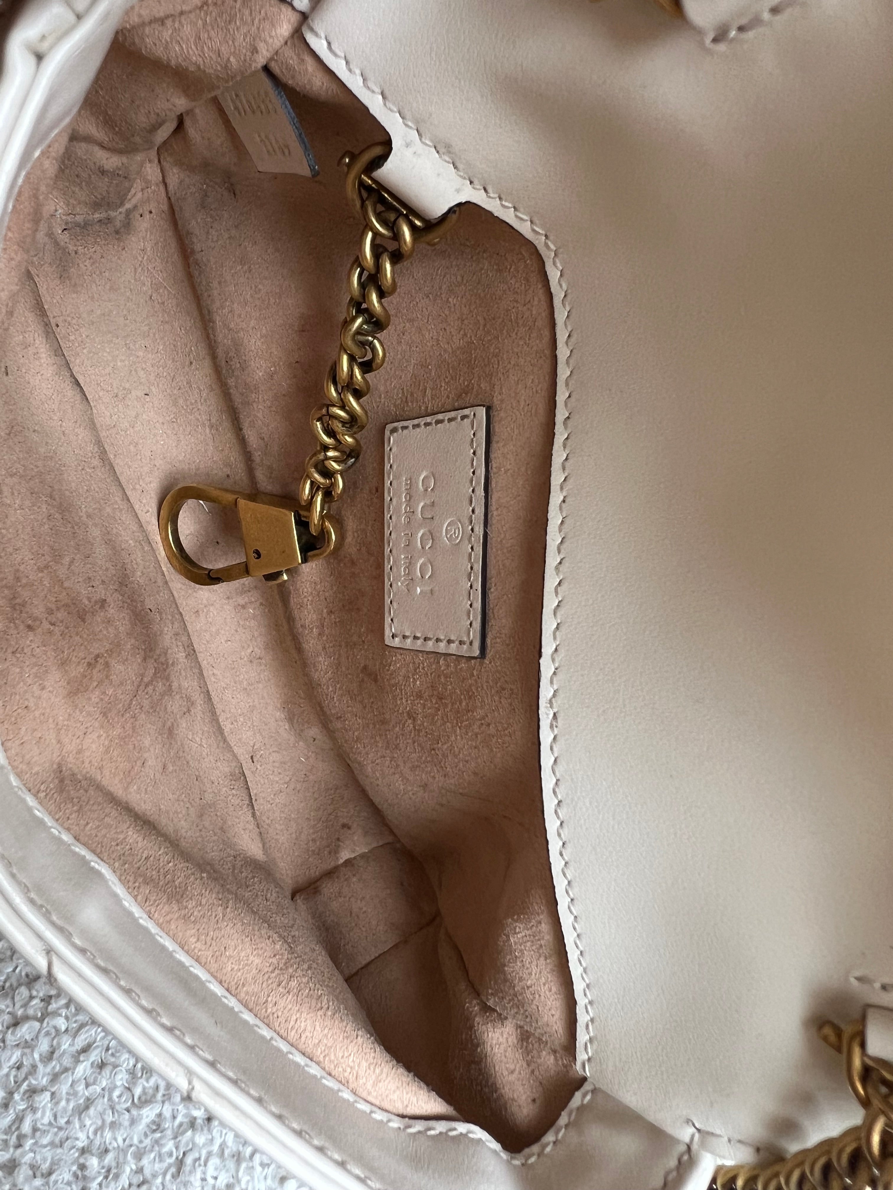 Gucci GG White Marmont Super Mini Shoulder Bag (RRP £985)