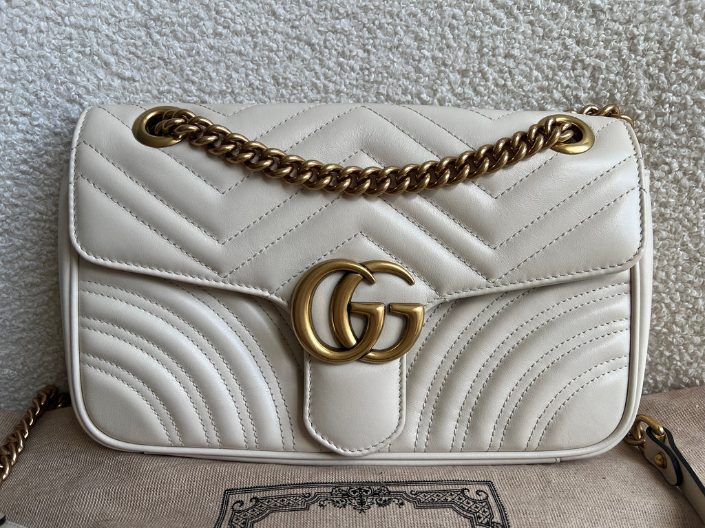 Gucci GG White Marmont Small Shoulder Bag (RRP £1890)