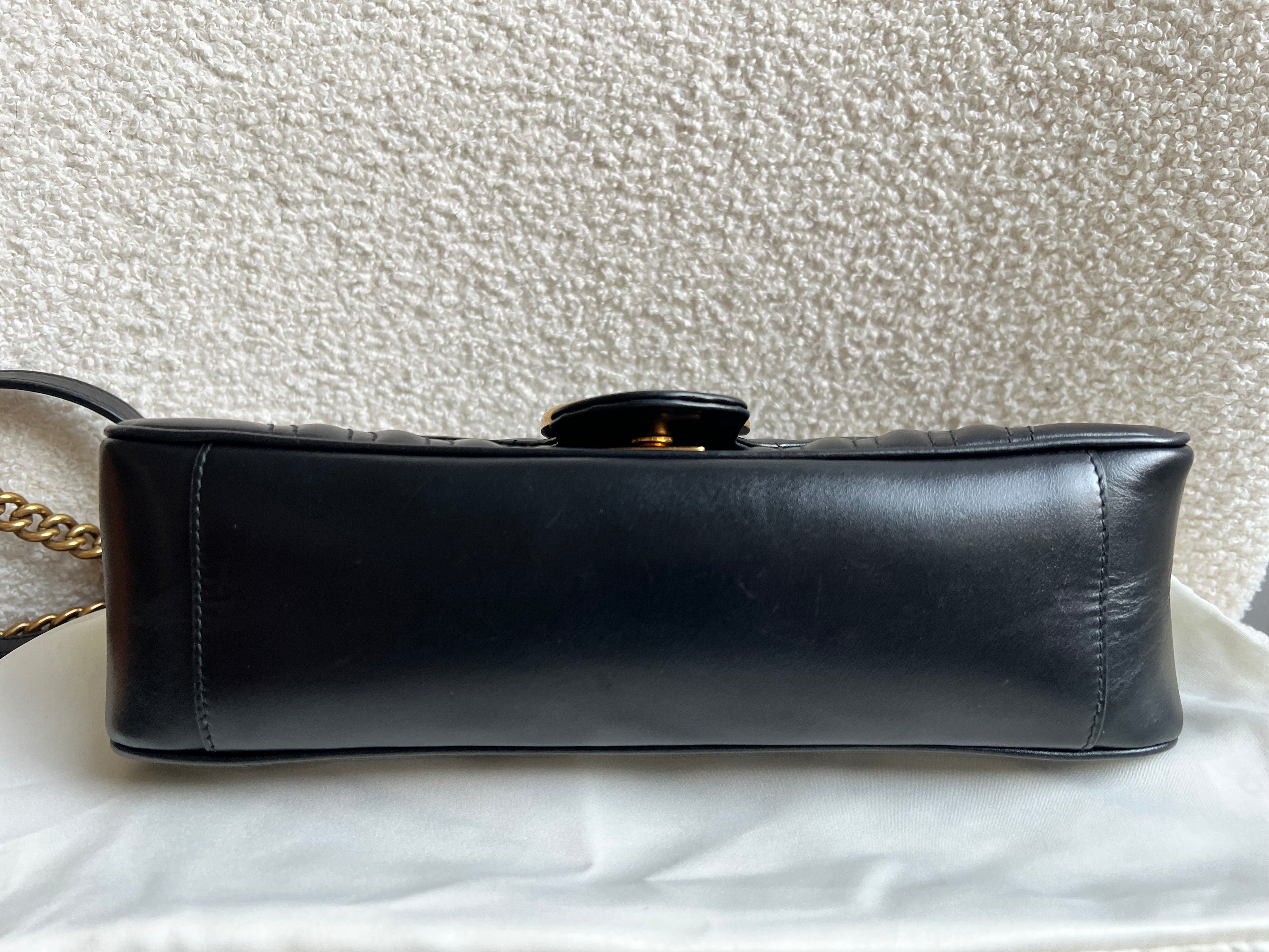 Gucci GG Black Marmont Small Shoulder Bag (RRP £2070)