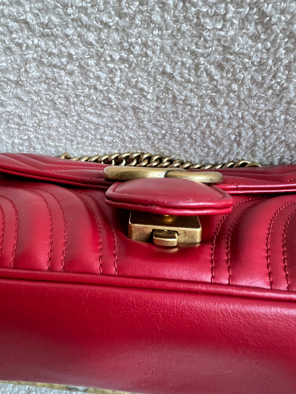 Gucci GG Hibiscus Red Marmont Mini Shoulder Bag (RRP £1,890)