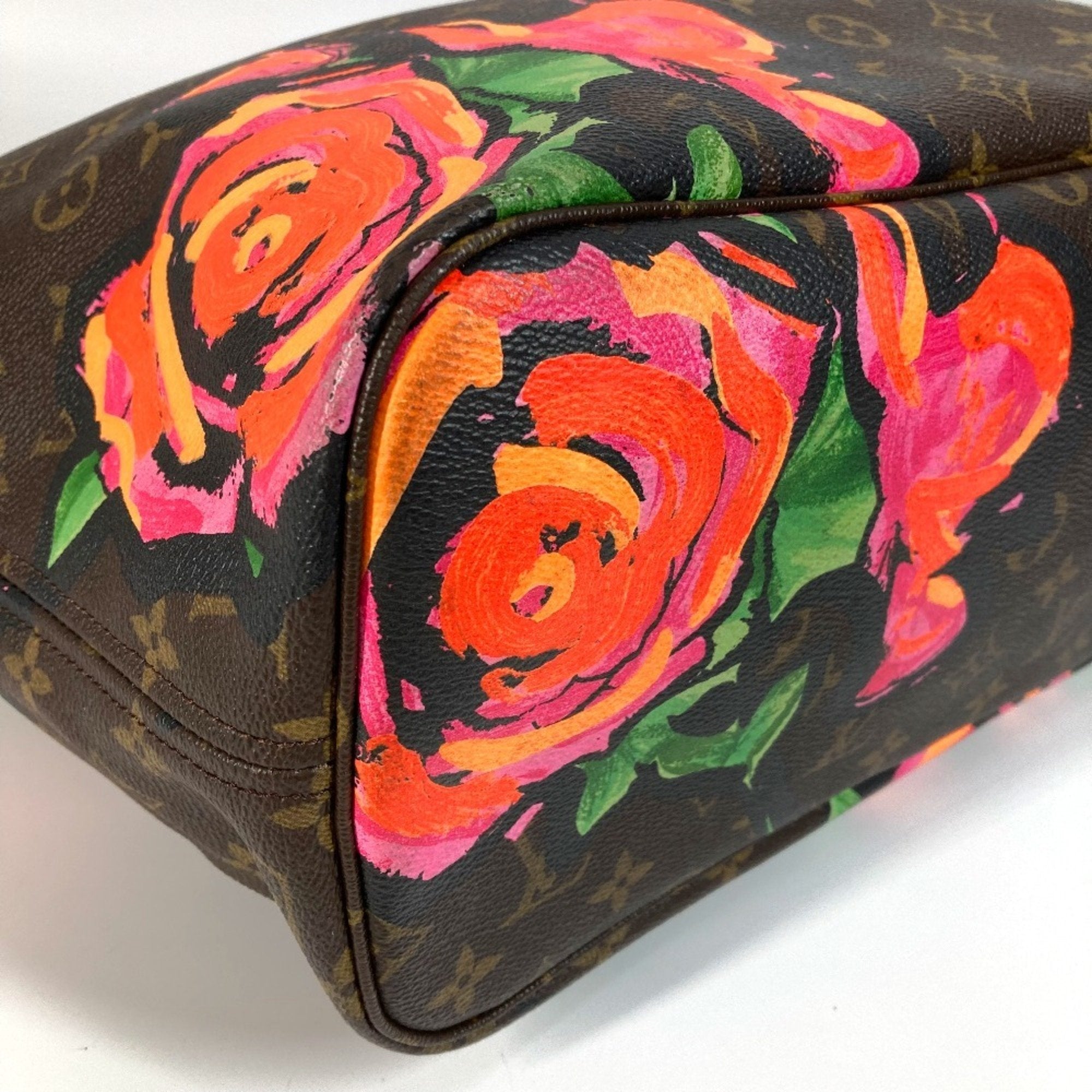 Louis Vuitton Neverfull Tote Limited Edition Monogram Roses Brown Canvas Tote Bag Bag (Pre-Owned)