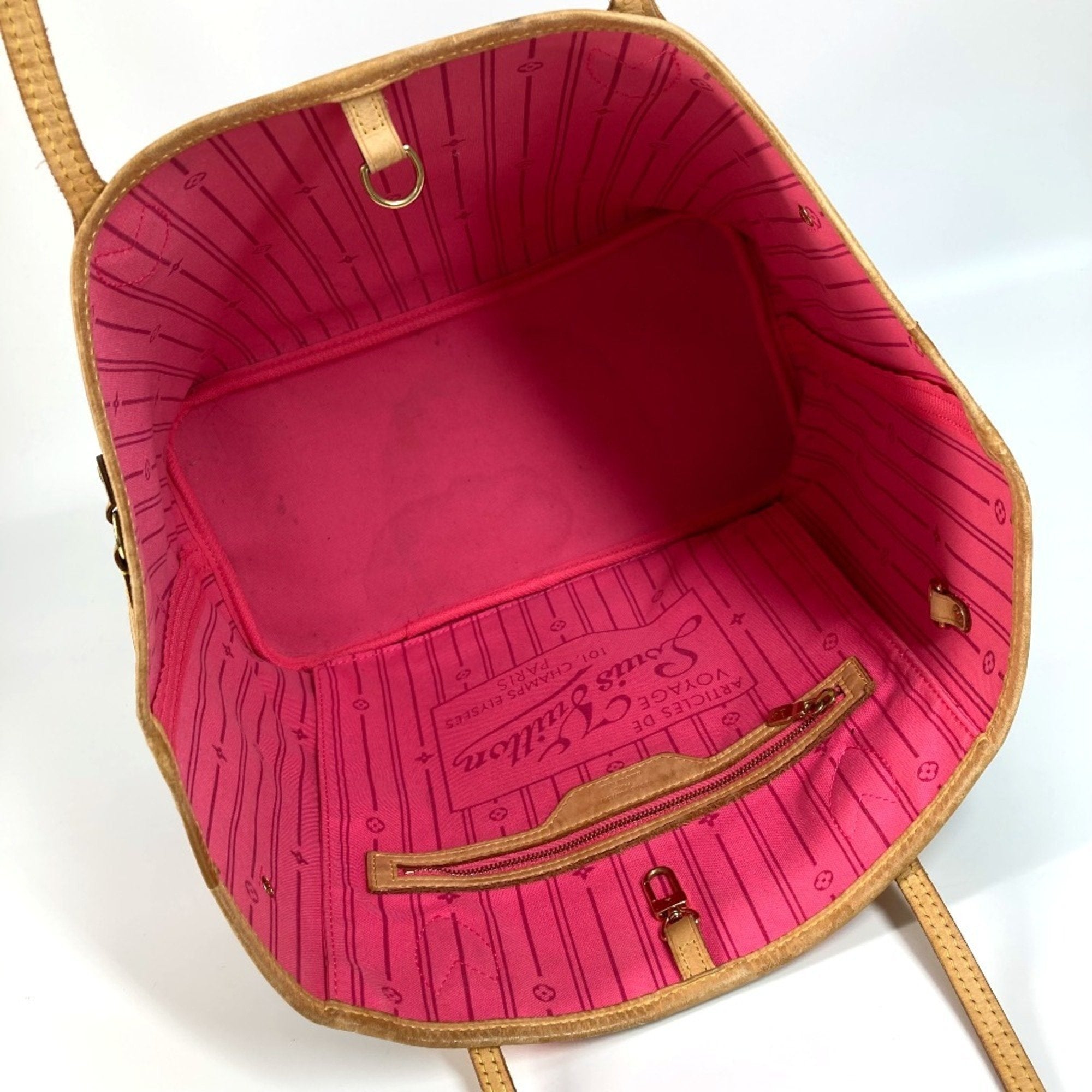 Louis Vuitton Neverfull Tote Limited Edition Monogram Roses Brown Canvas Tote Bag Bag (Pre-Owned)