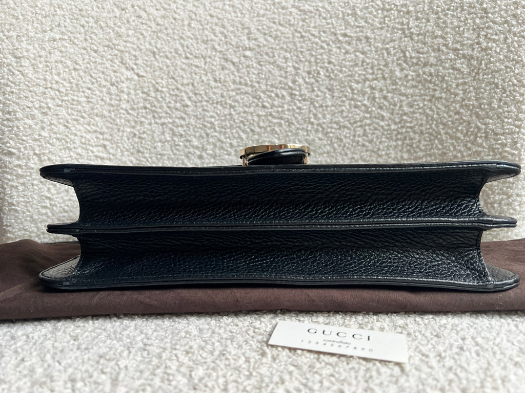 Gucci Interlocking GG Black Medium Shoulder Bag
