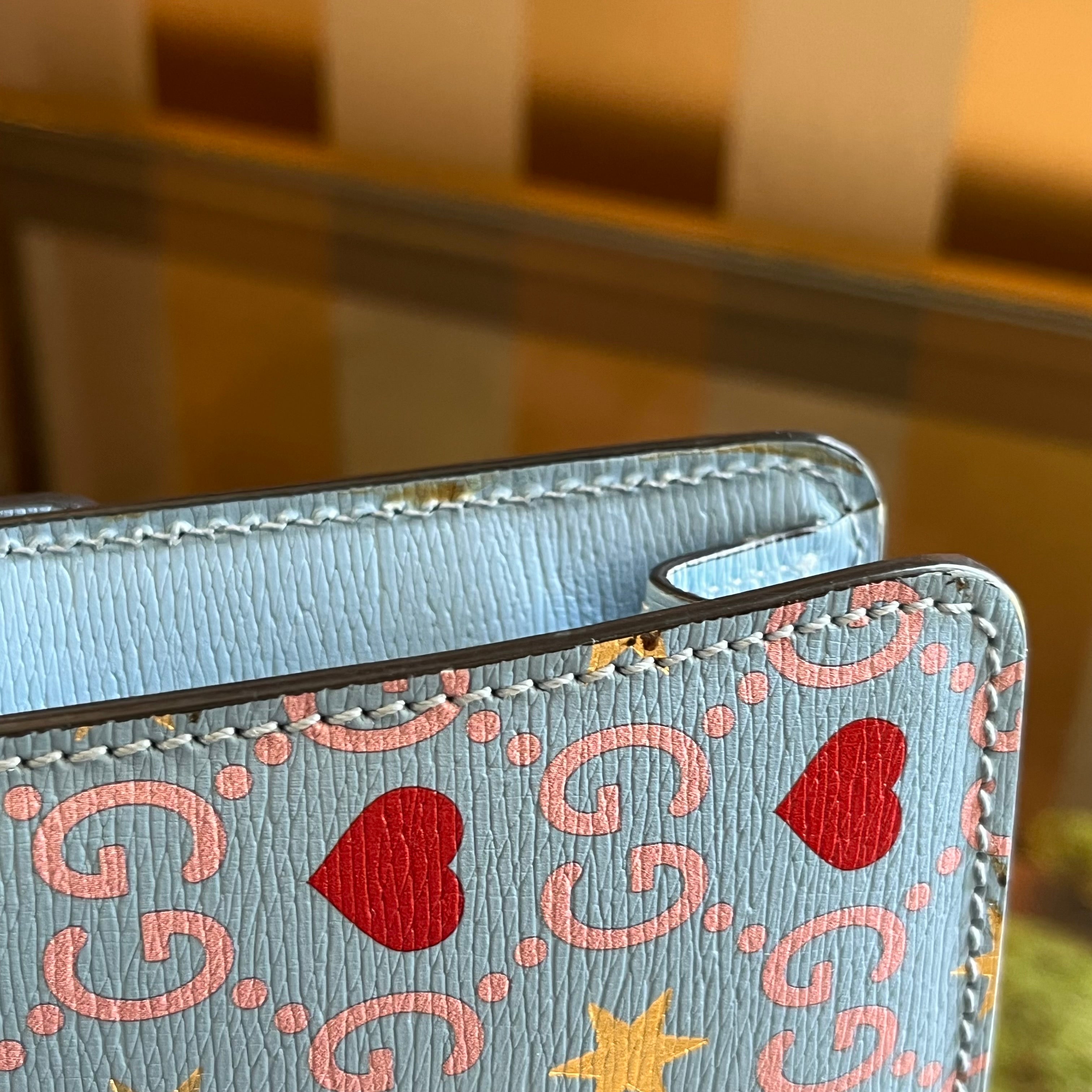 GUCCI Dionysus Mini Valentine's Day Exclusive Blue Calfskin Shoulder Bag