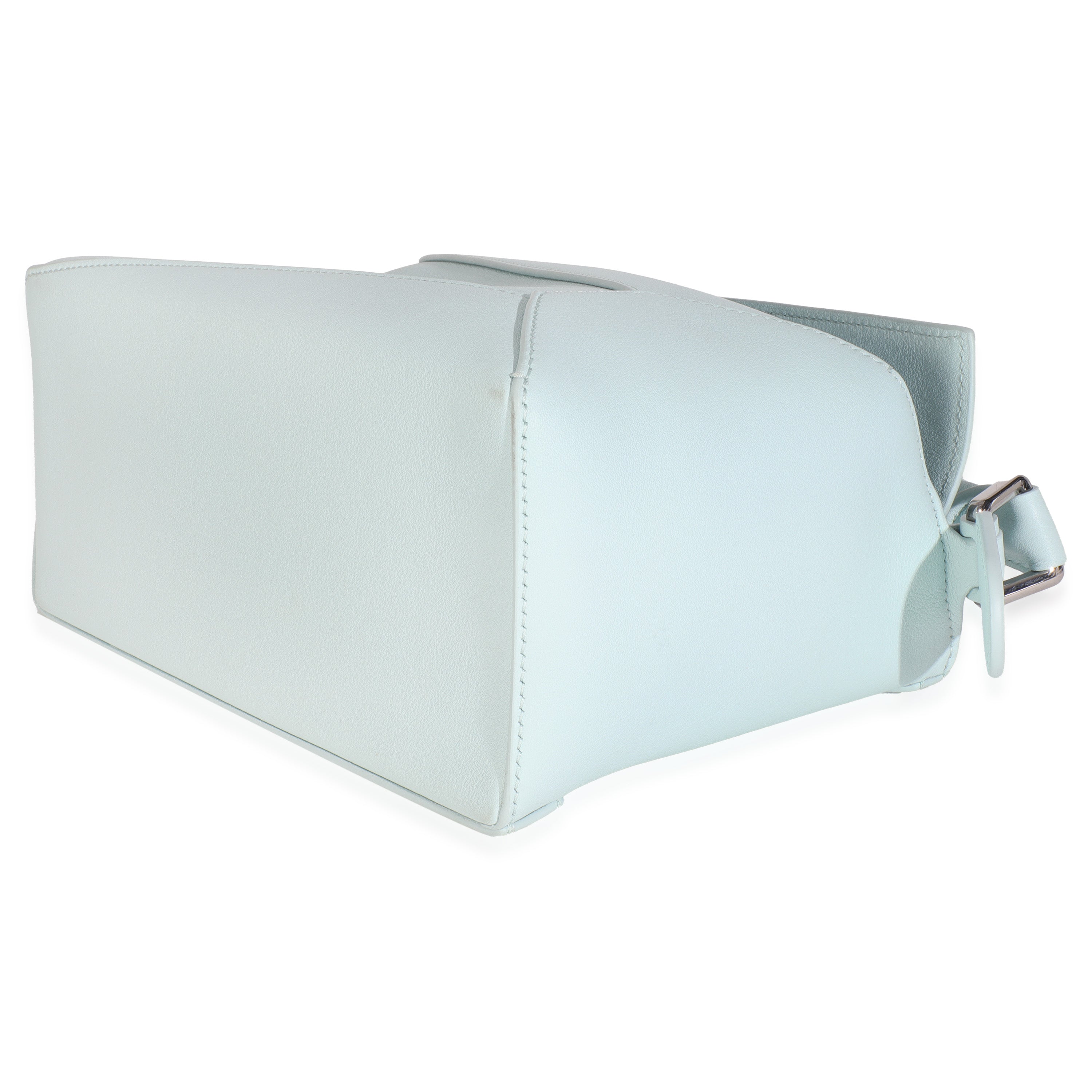 Blue Iceberg Classic Calfskin Small Puzzle Edge Bag