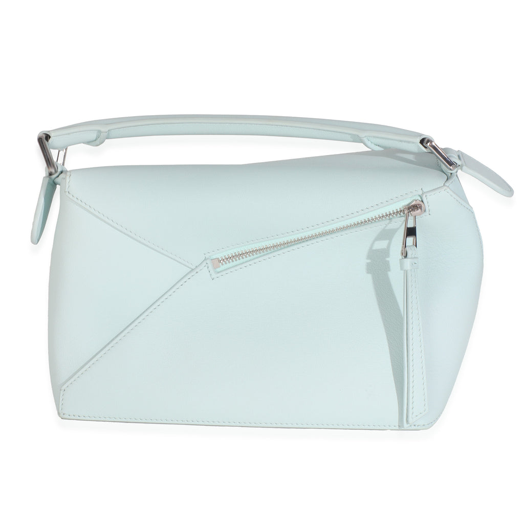 Blue Iceberg Classic Calfskin Small Puzzle Edge Bag