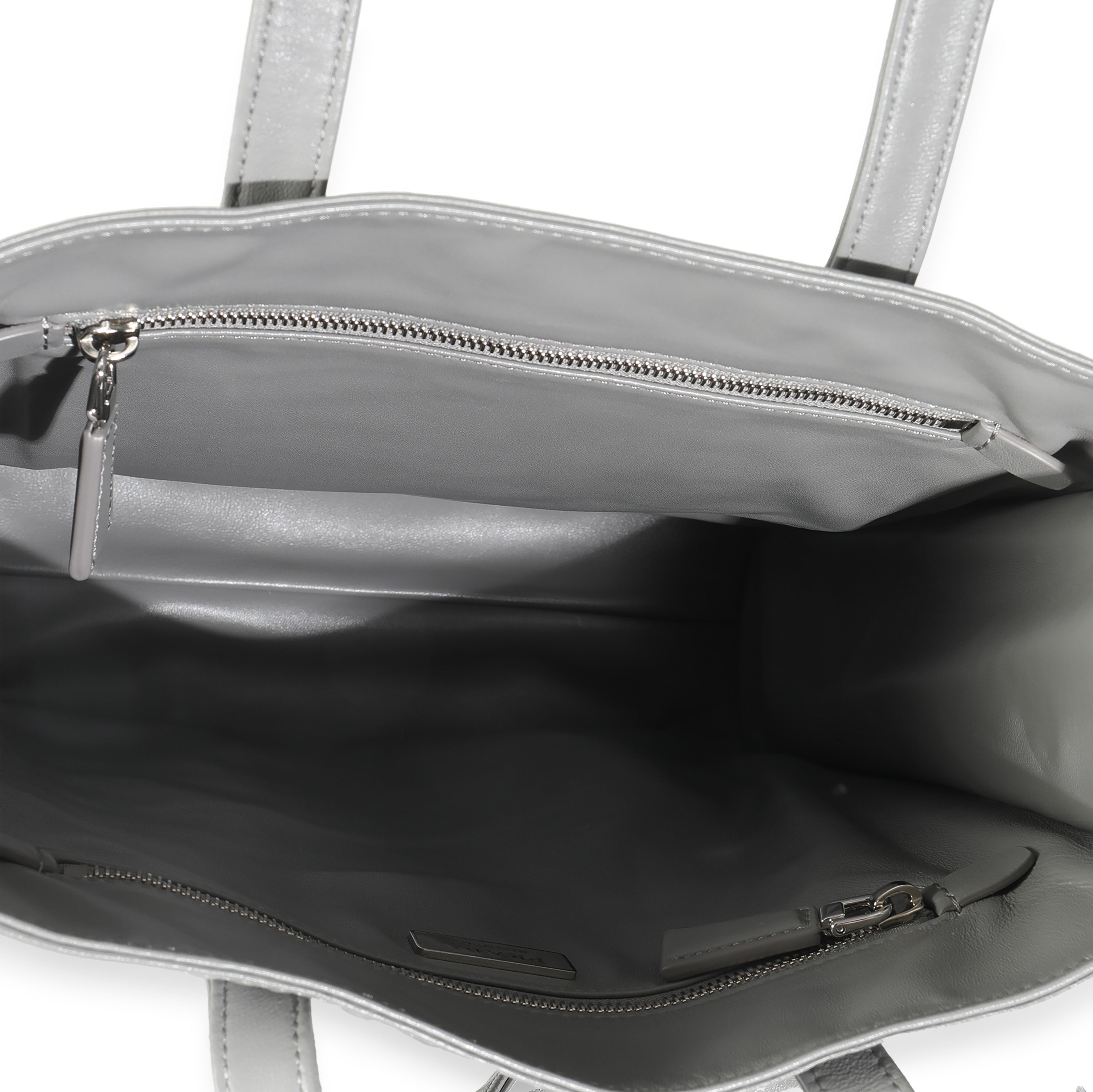 Slate Grey Nappa Small Antique Tote