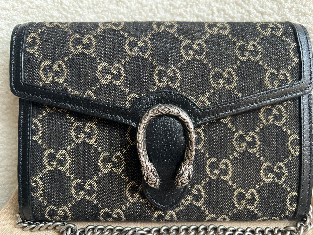 Gucci Dionysus Denim GG Mini Chain Bag