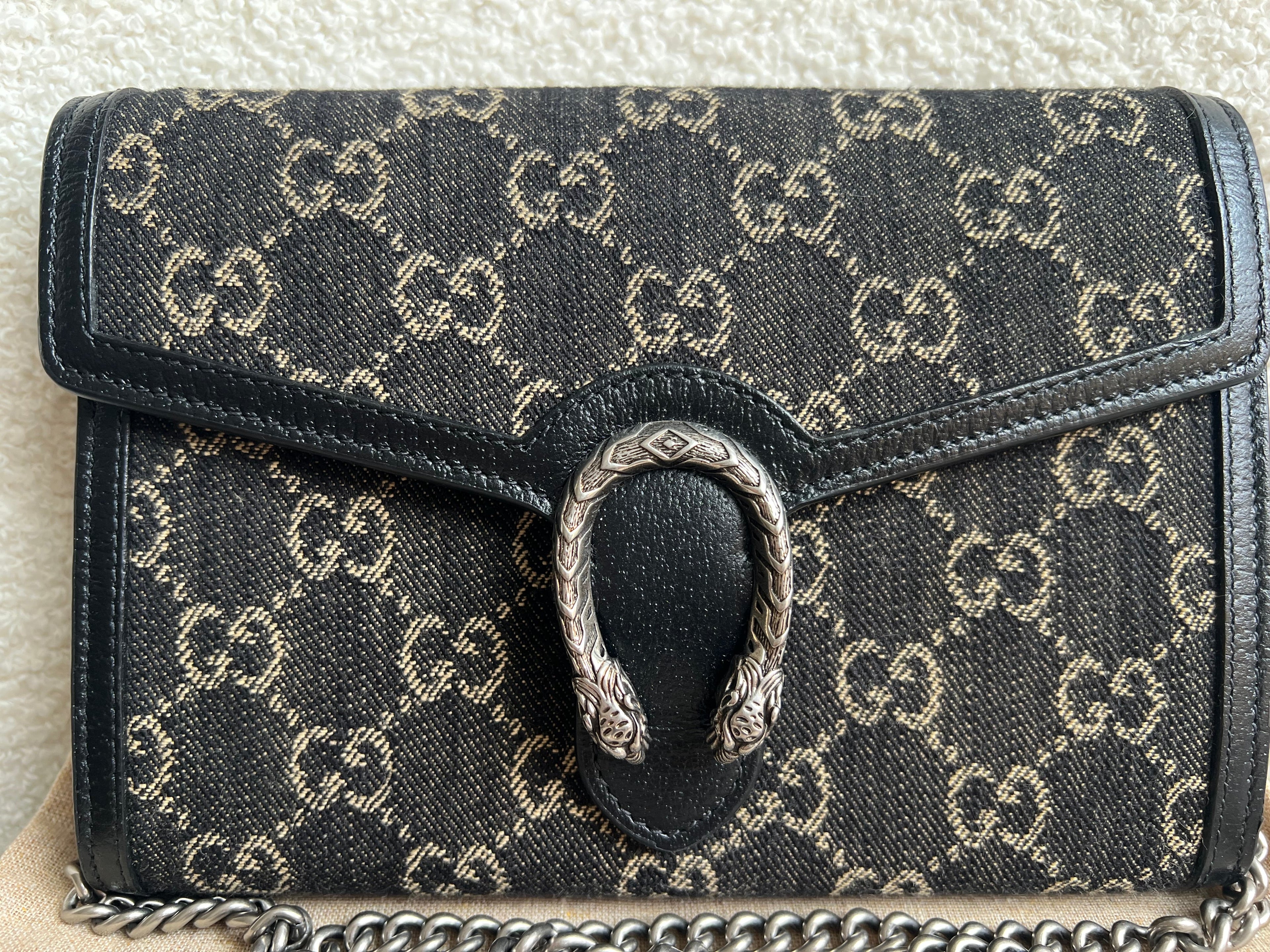Gucci Dionysus Denim GG Mini Chain Bag