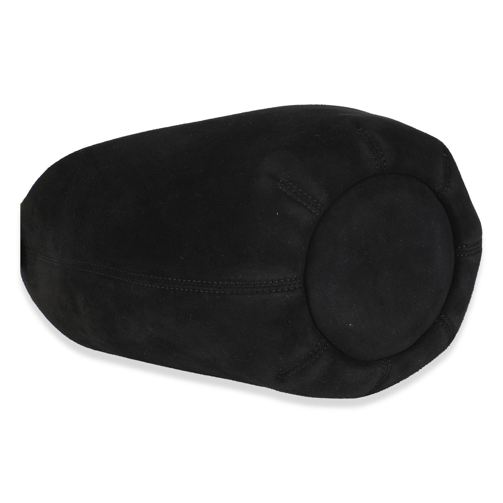 Black Suede Small Gold Bracelet Bag