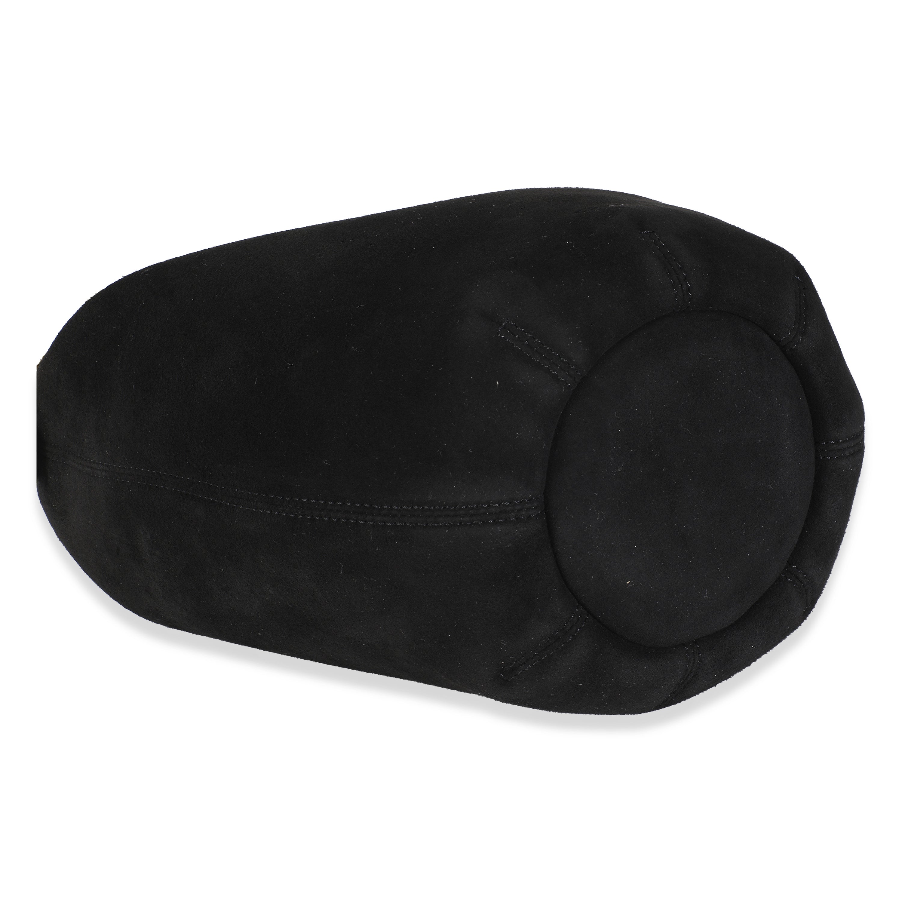 Black Suede Small Gold Bracelet Bag