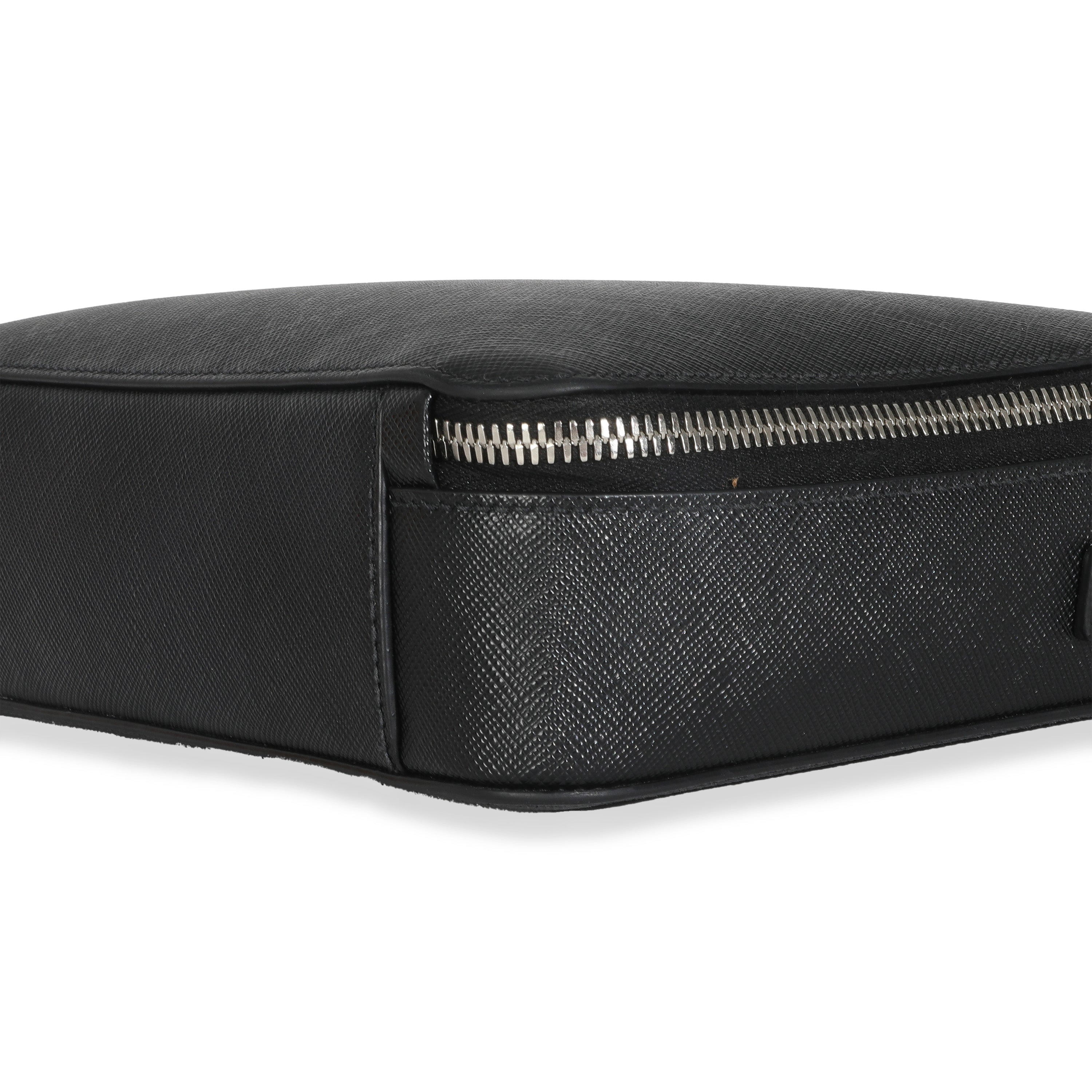 Black Saffiano Medium Brique Crossbody Bag