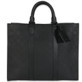 Black Monogram Embossed Taurillon Sac Plat 24H