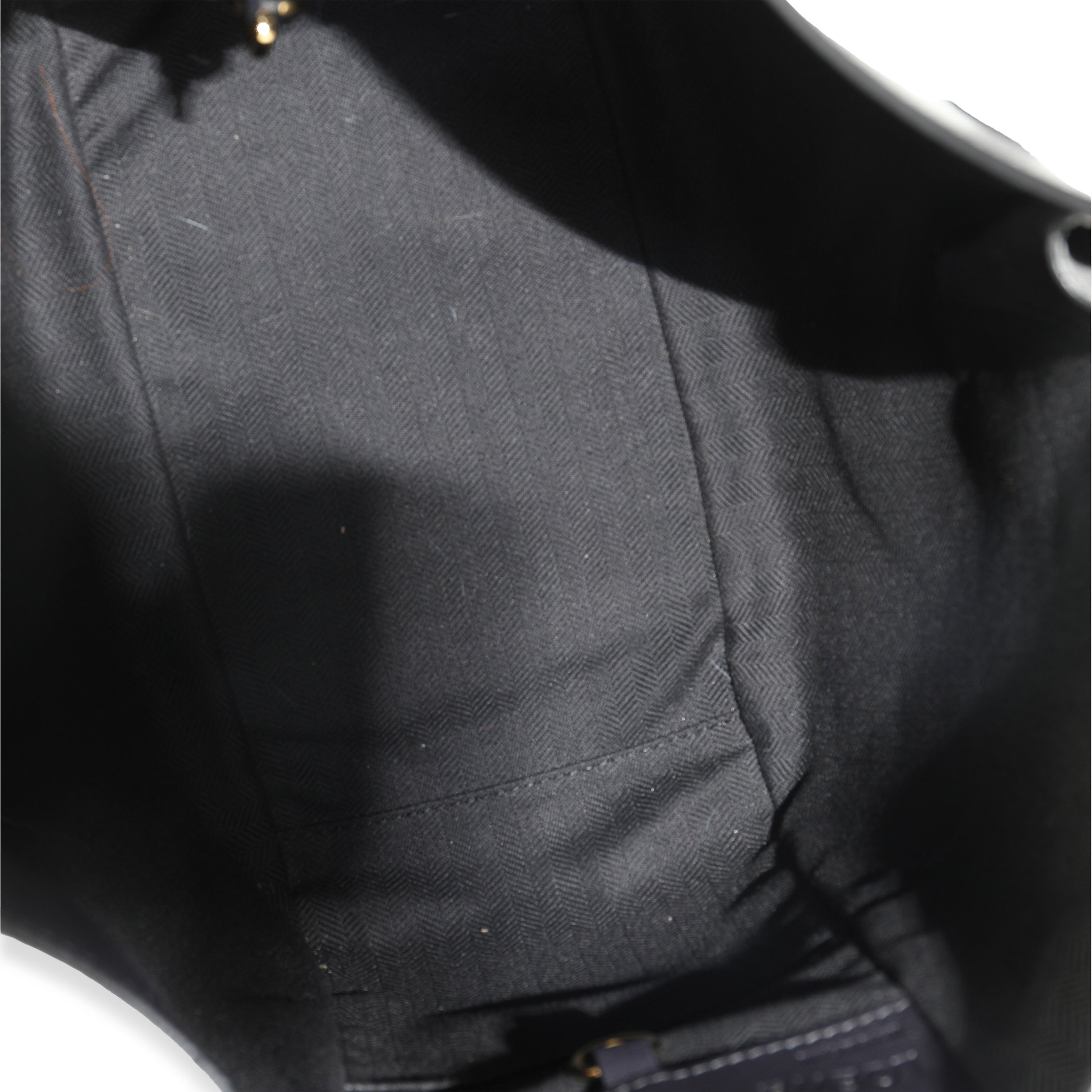Grey Black Calfskin Medium Hammock Shoulder Bag