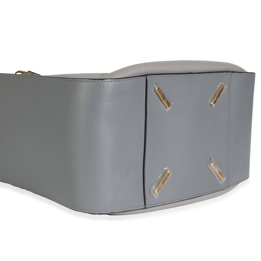 Grey Black Calfskin Medium Hammock Shoulder Bag