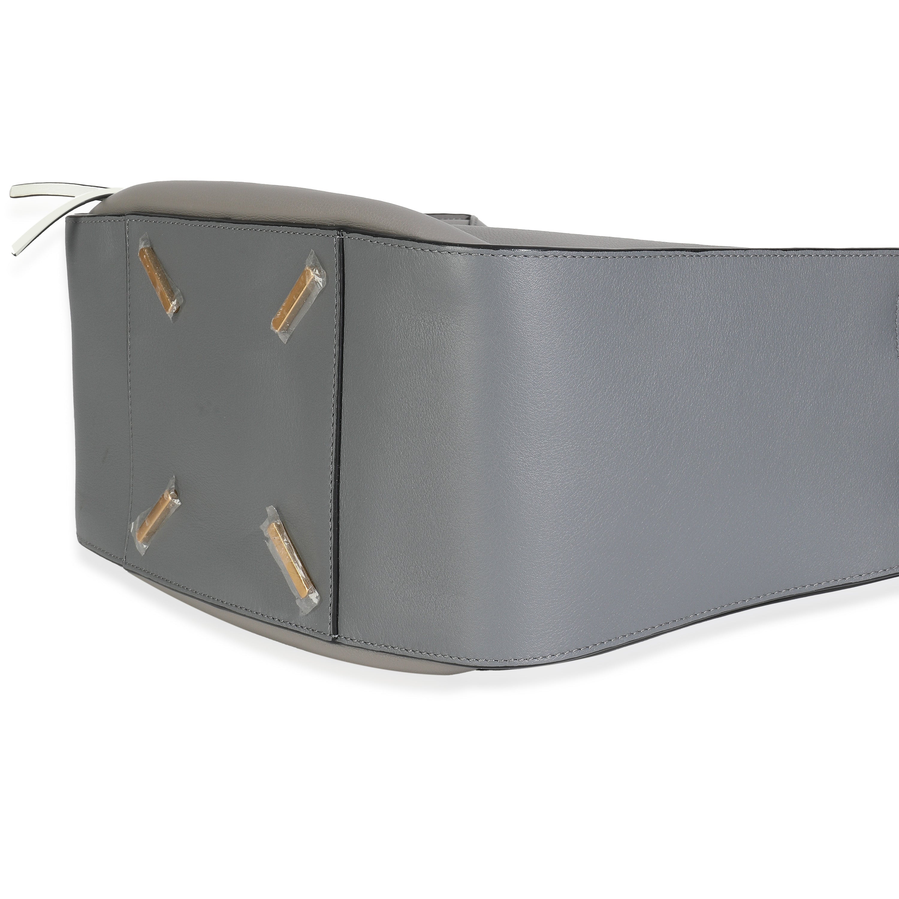 Grey Black Calfskin Medium Hammock Shoulder Bag