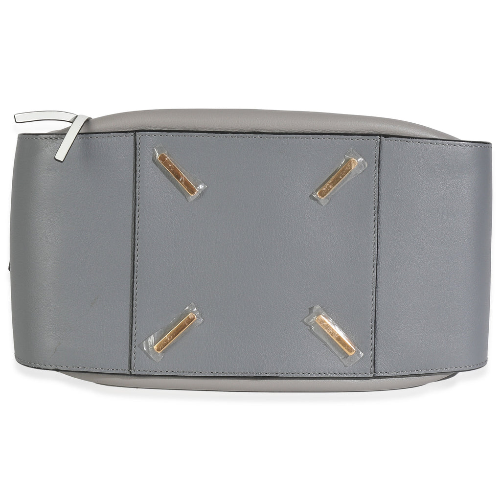 Grey Black Calfskin Medium Hammock Shoulder Bag