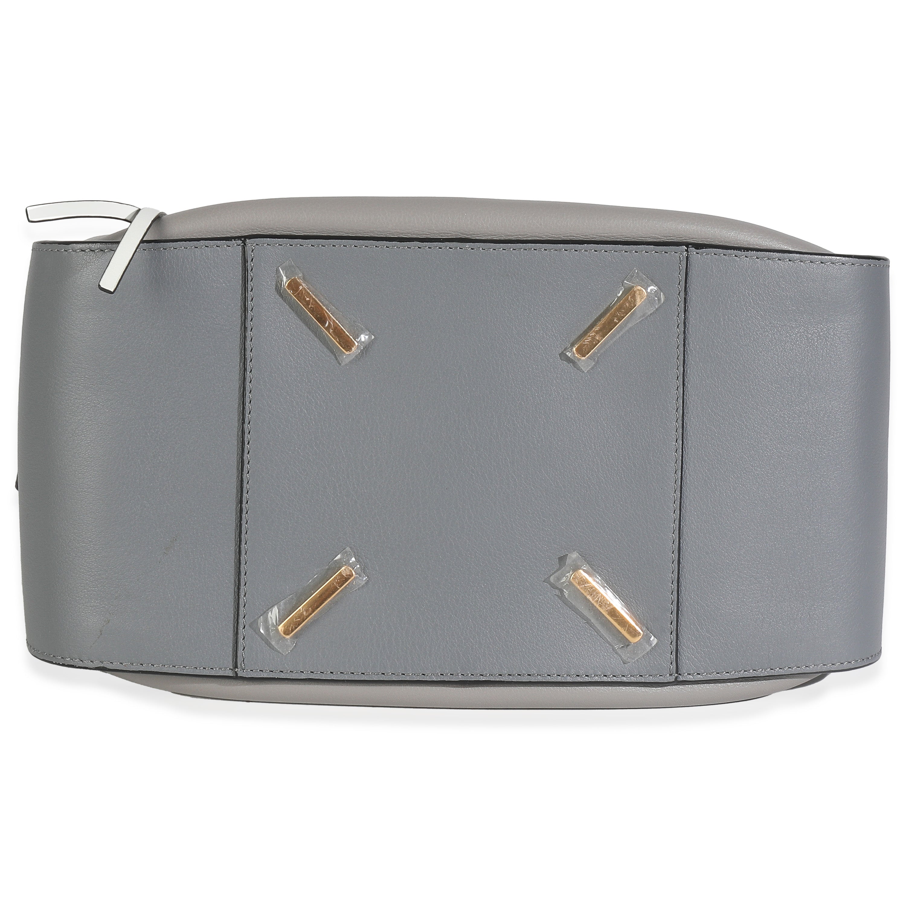Grey Black Calfskin Medium Hammock Shoulder Bag