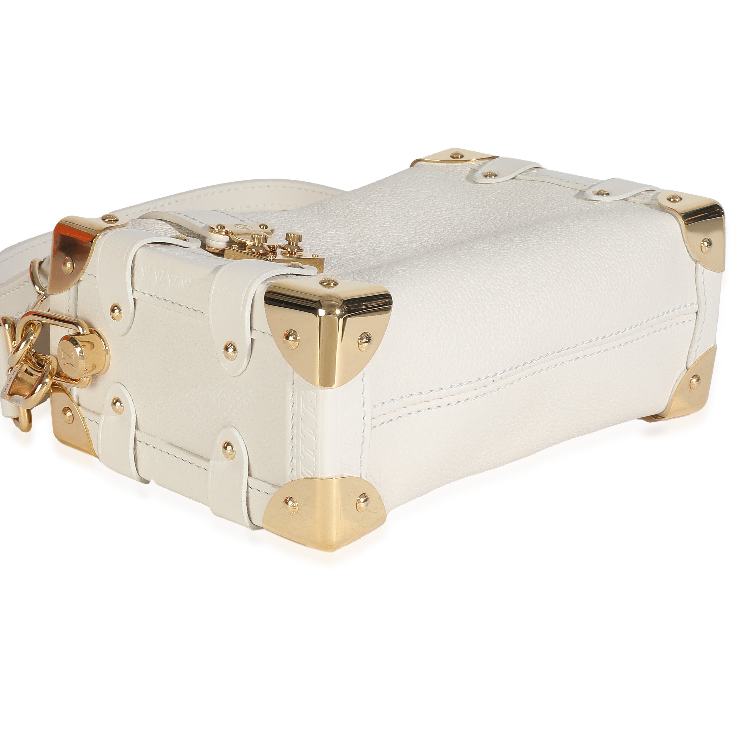 Chalk Grained Calfskin Side Trunk PM
