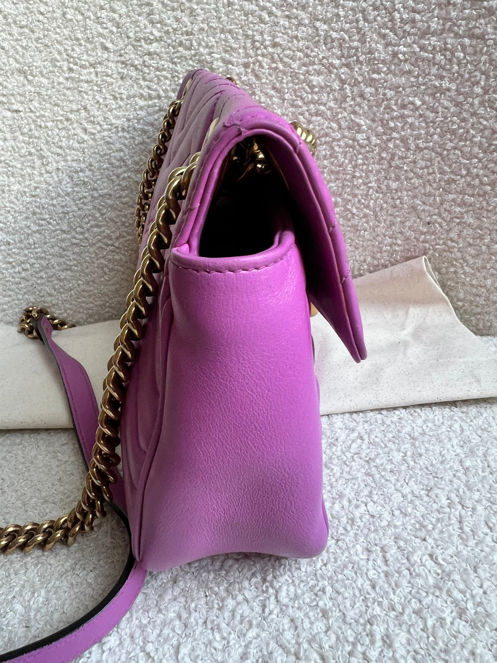 Gucci GG Hot Pink Marmont Small Shoulder Bag (RRP £2070)