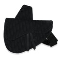 Black Oblique Jacquard Canvas Saddle Crossbody