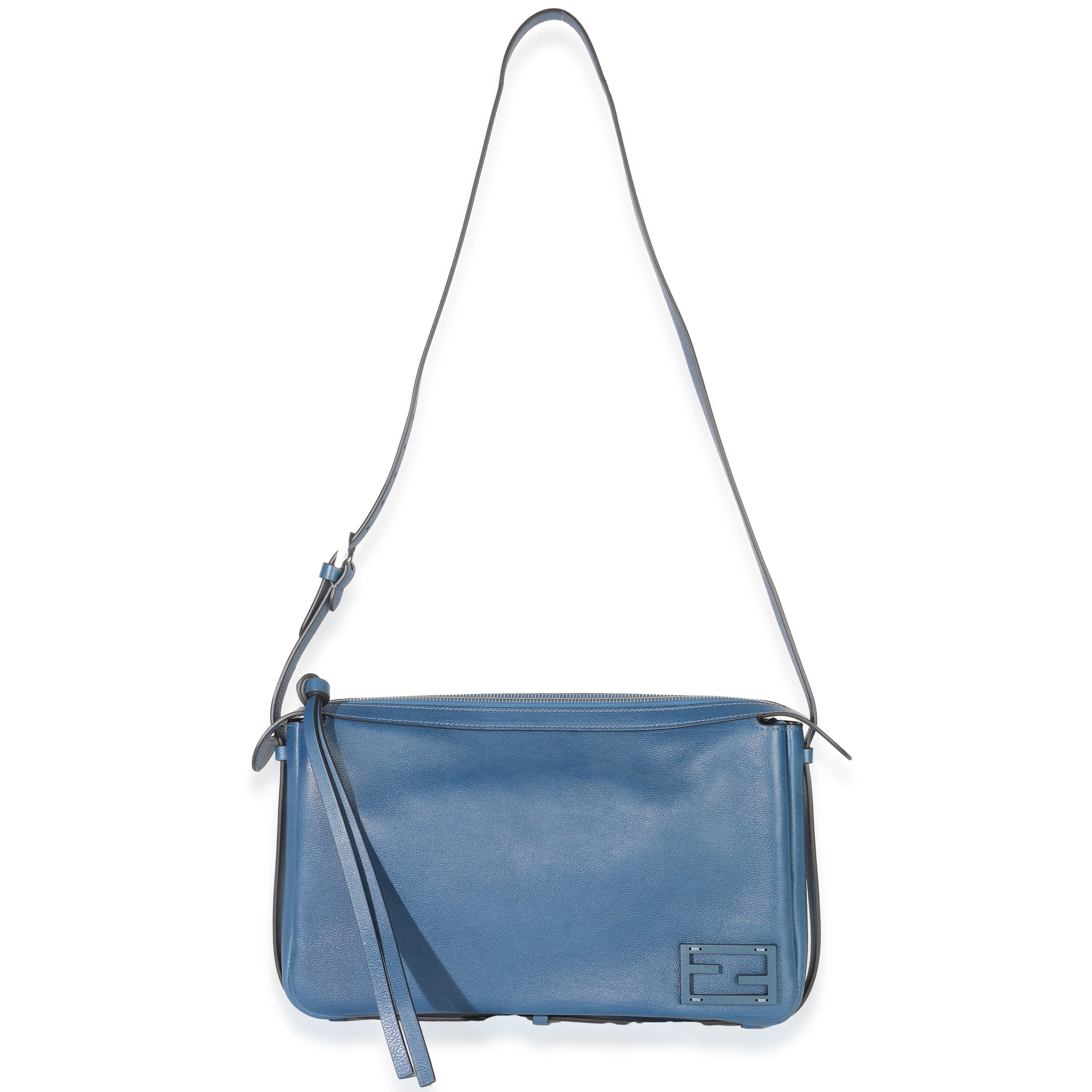 Blue Nappa Medium Simply Fendi Shoulder Bag
