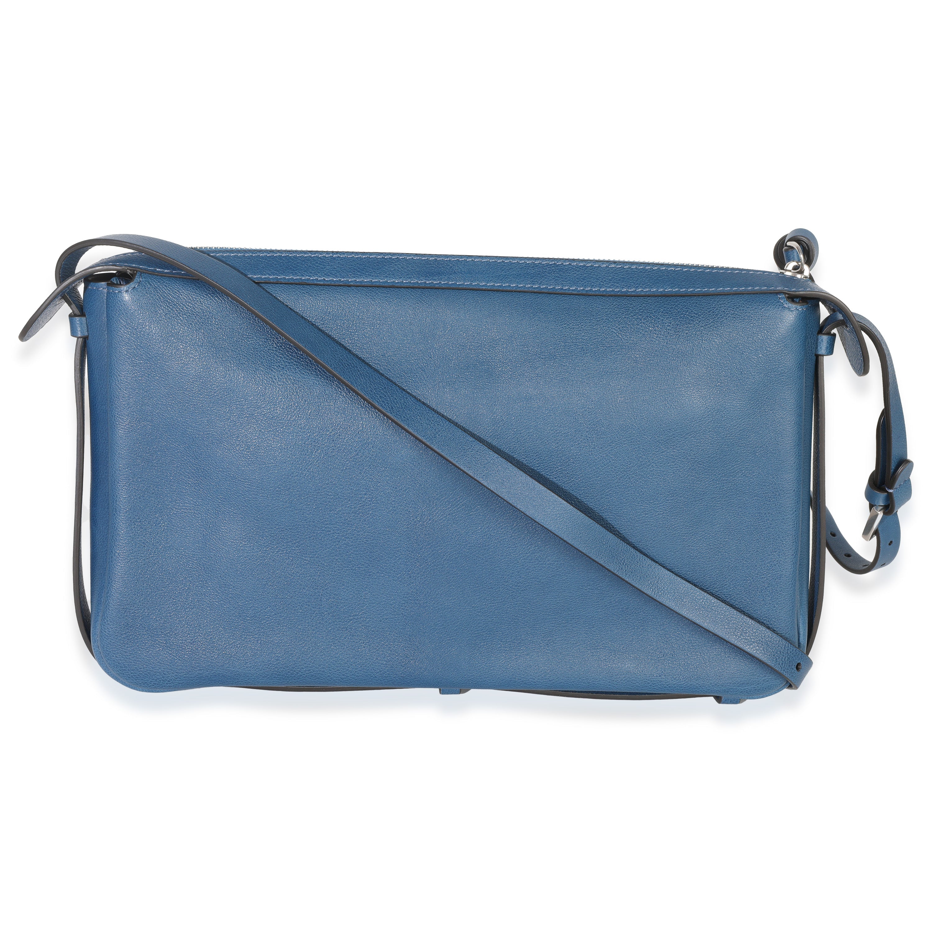 Blue Nappa Medium Simply Fendi Shoulder Bag