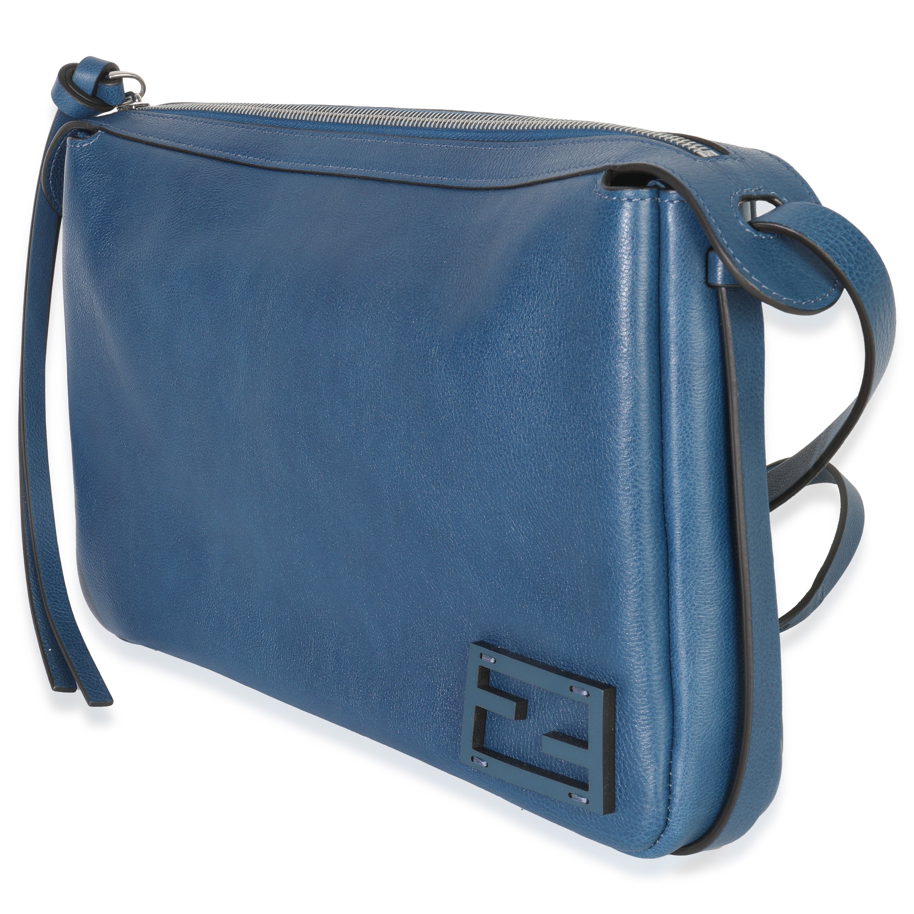 Blue Nappa Medium Simply Fendi Shoulder Bag