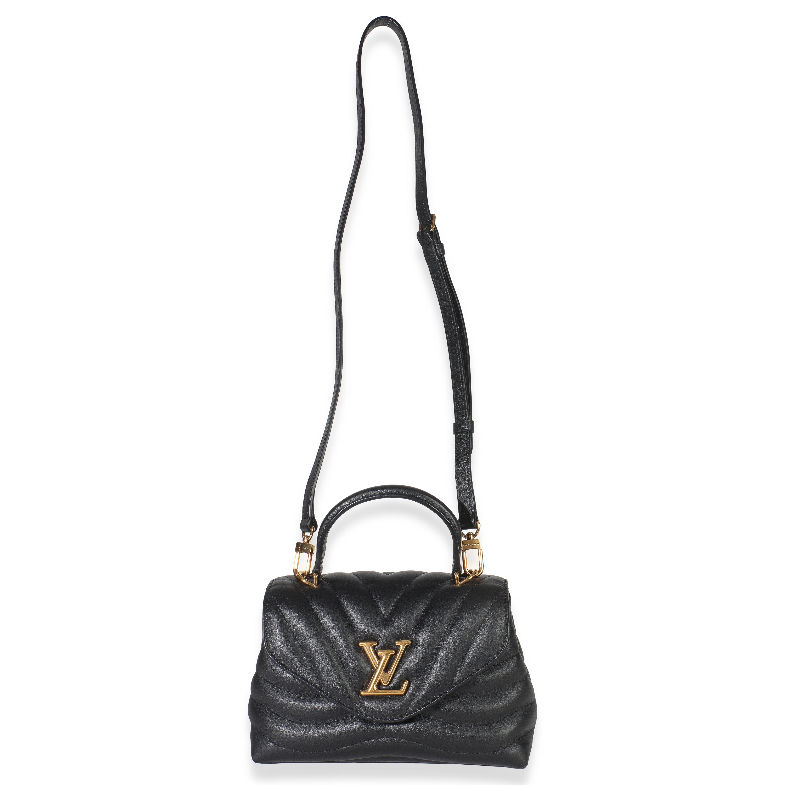 Black Calfskin New Wave Hold Me Top Handle Bag