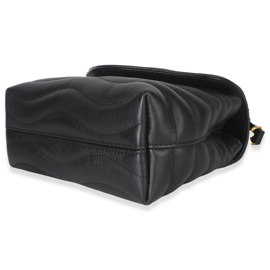 Black Calfskin New Wave Hold Me Top Handle Bag