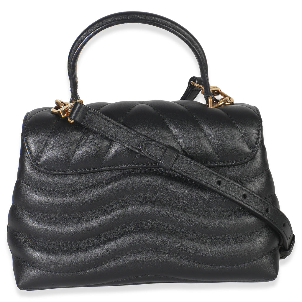 Black Calfskin New Wave Hold Me Top Handle Bag