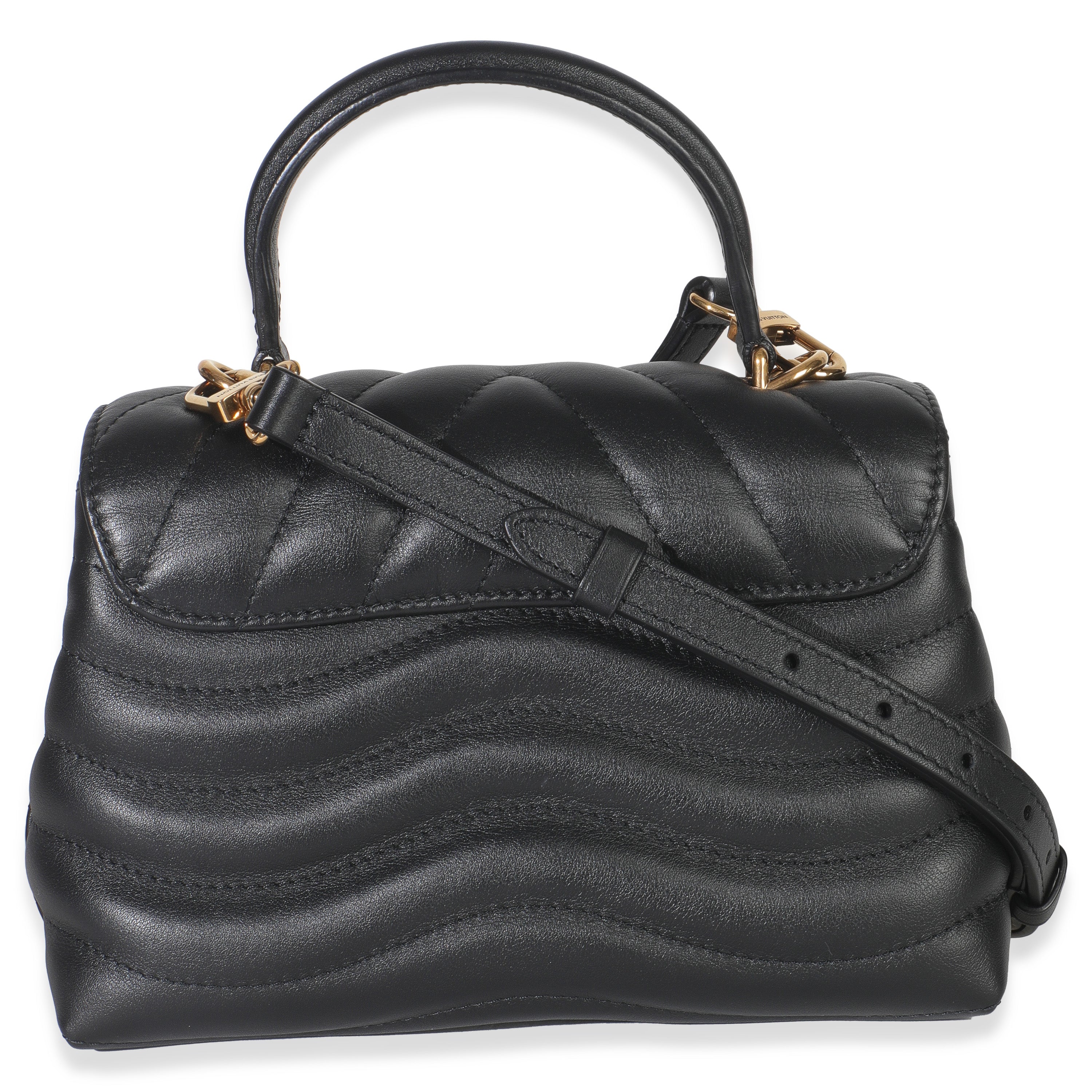 Black Calfskin New Wave Hold Me Top Handle Bag