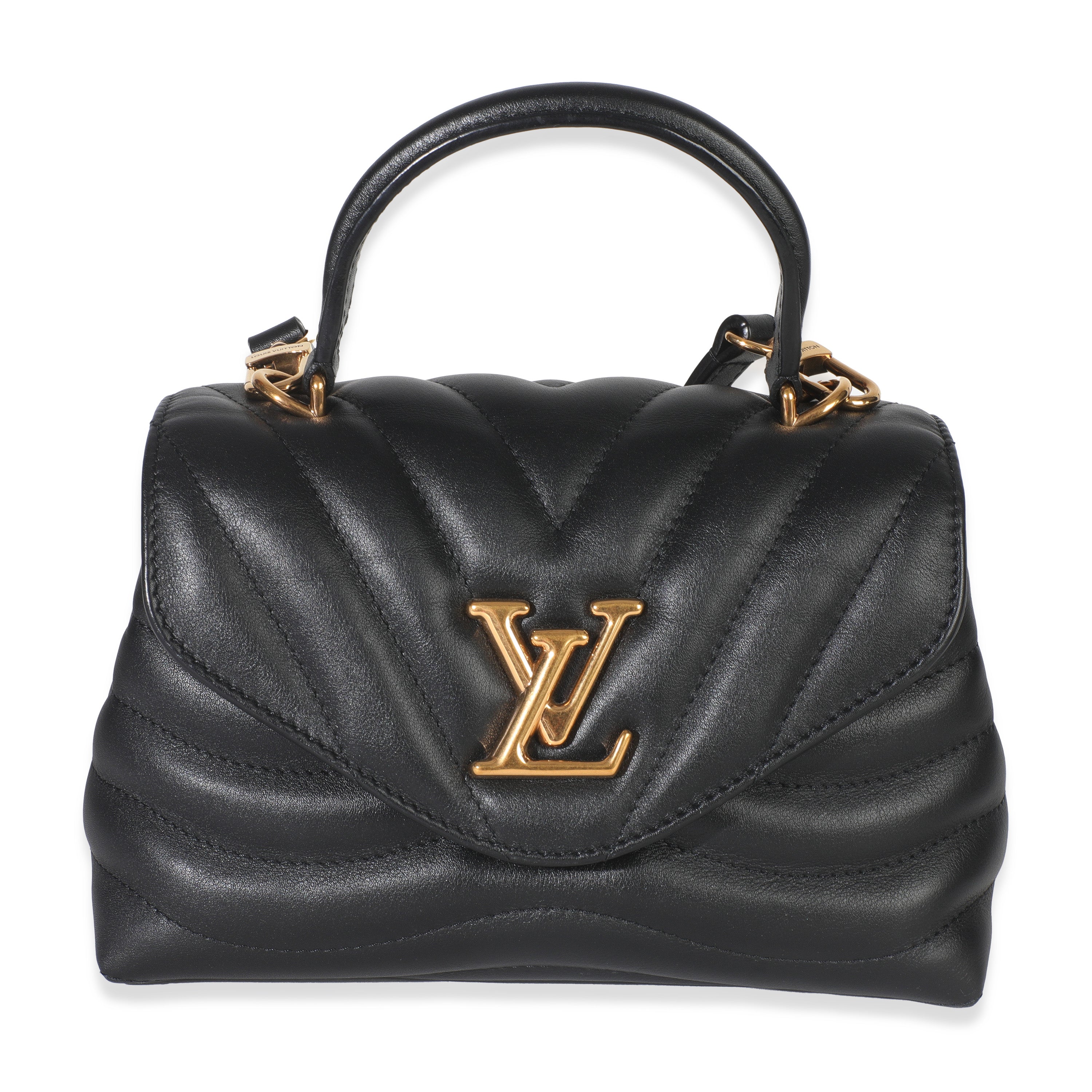 Black Calfskin New Wave Hold Me Top Handle Bag