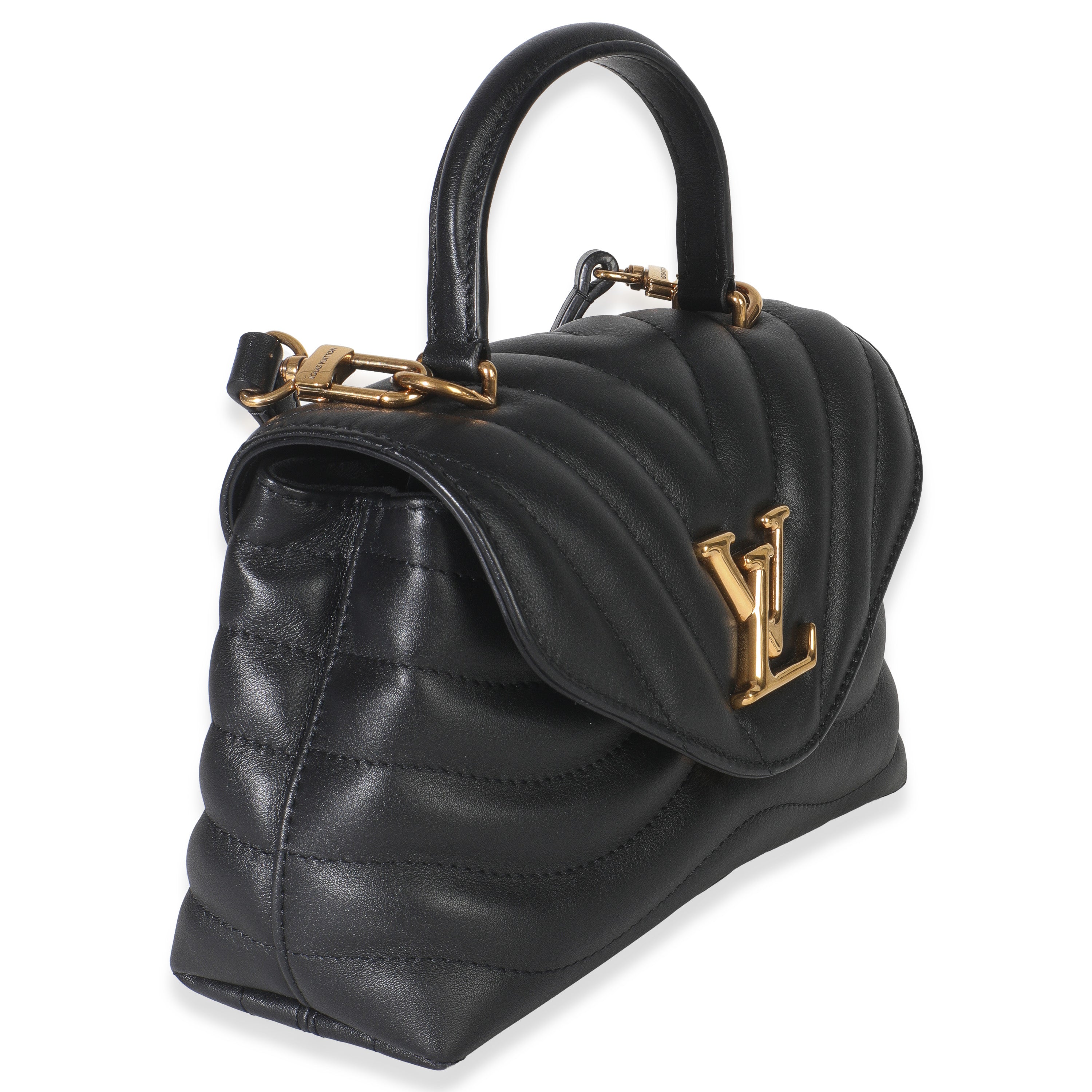 Black Calfskin New Wave Hold Me Top Handle Bag