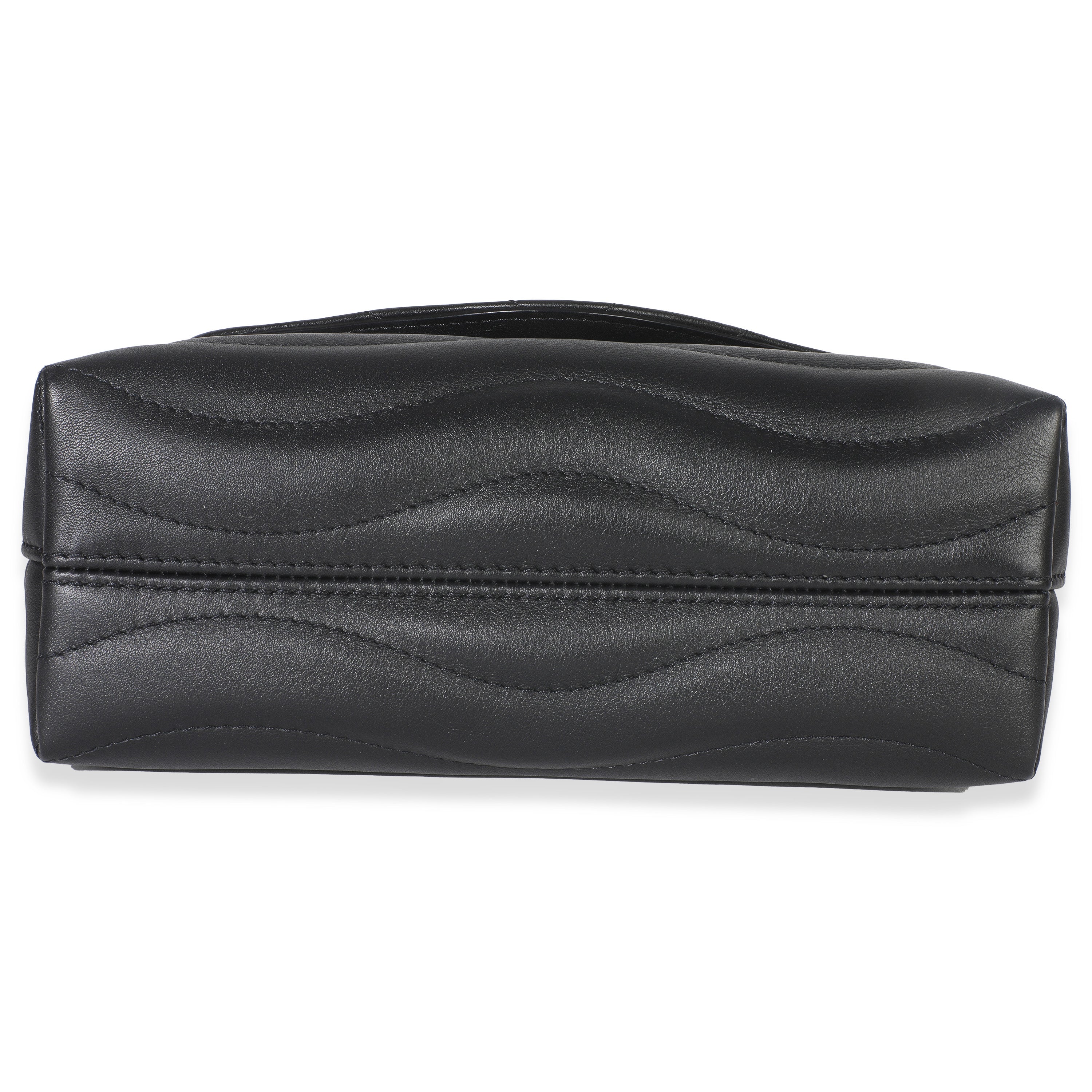 Black Calfskin New Wave Hold Me Top Handle Bag