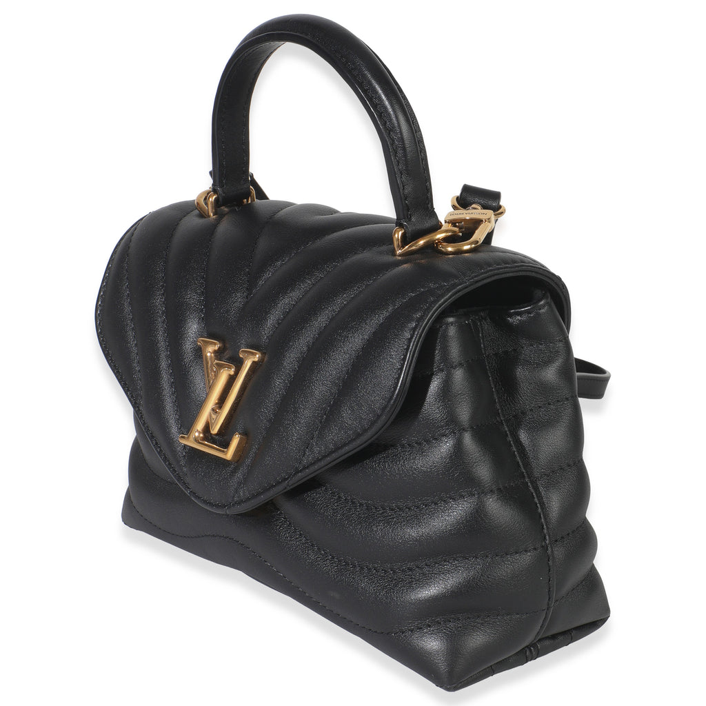 Black Calfskin New Wave Hold Me Top Handle Bag