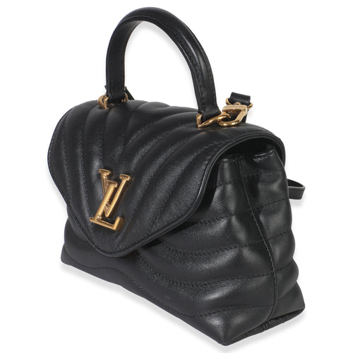 Black Calfskin New Wave Hold Me Top Handle Bag